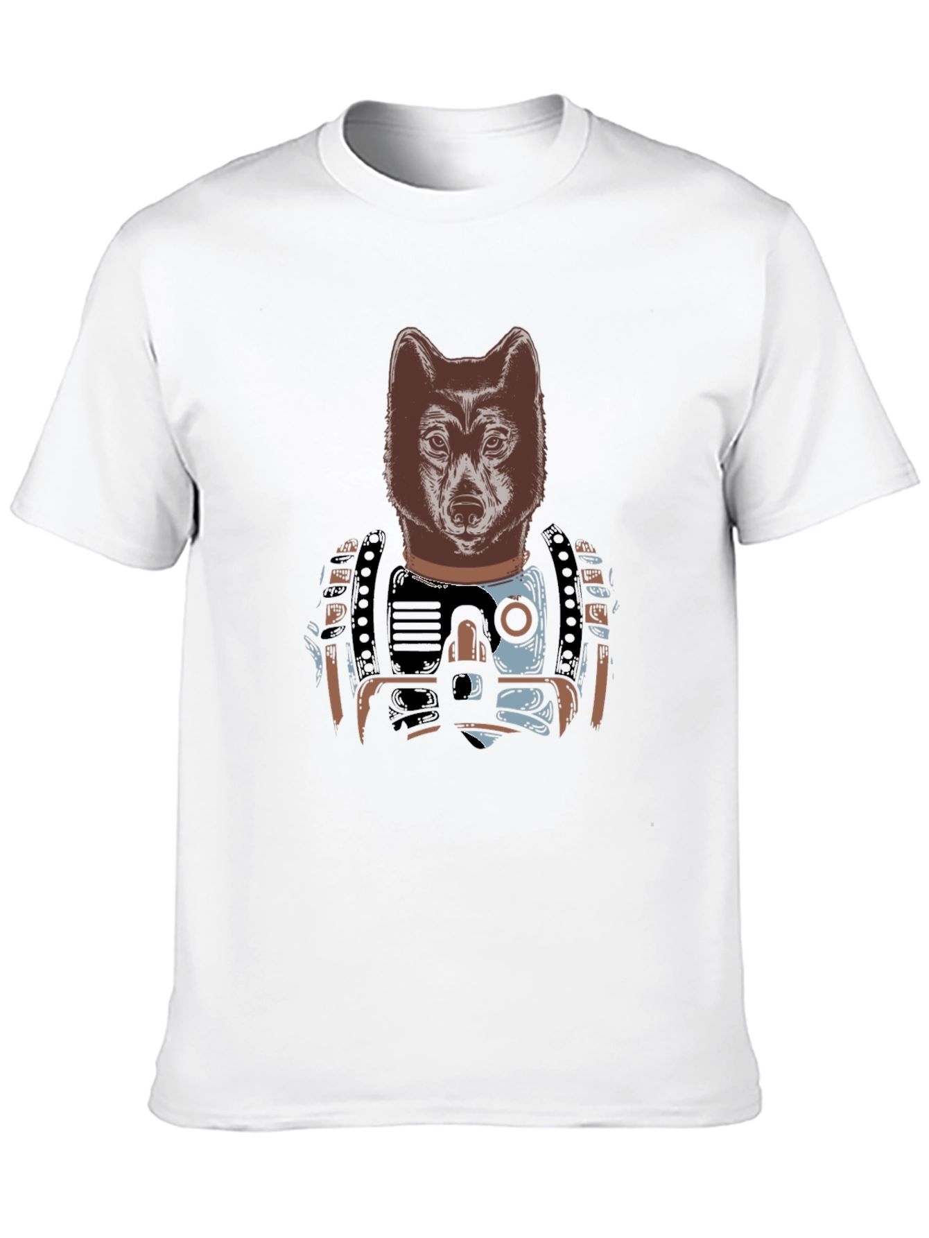 Wolf Warrior Graphic T-Shirt - Black