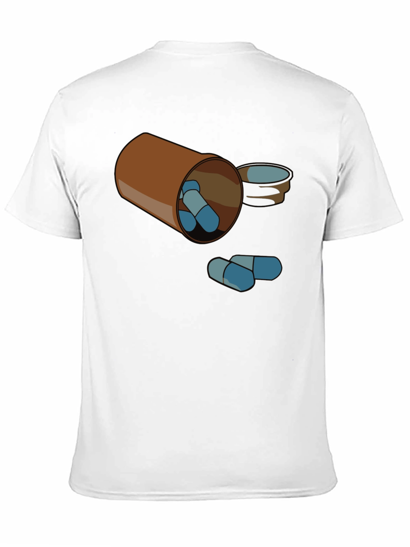 Pill Bottle Graphic Tee - Black Cotton T-Shirt
