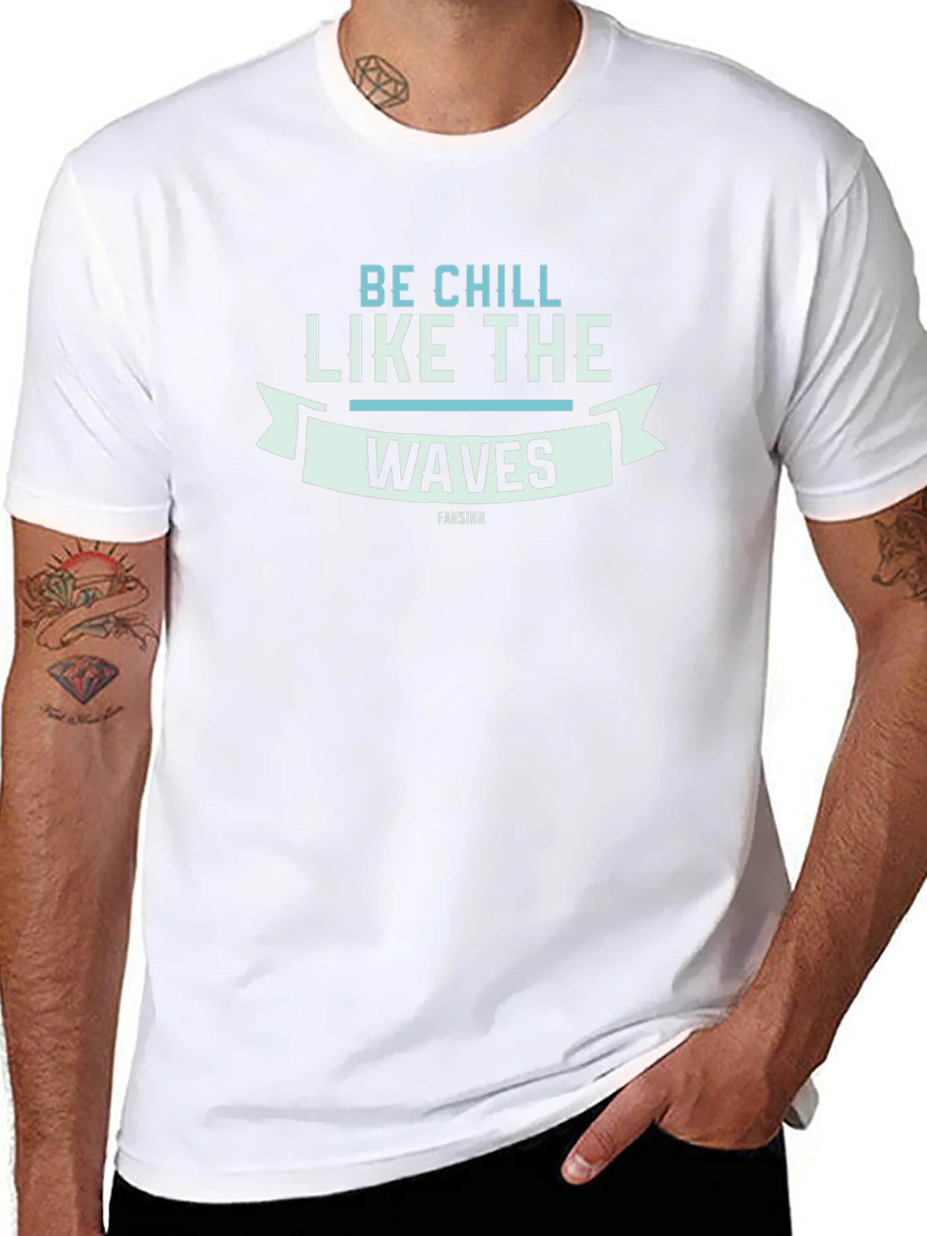 Be Chill Like the Waves Graphic Tee - Black