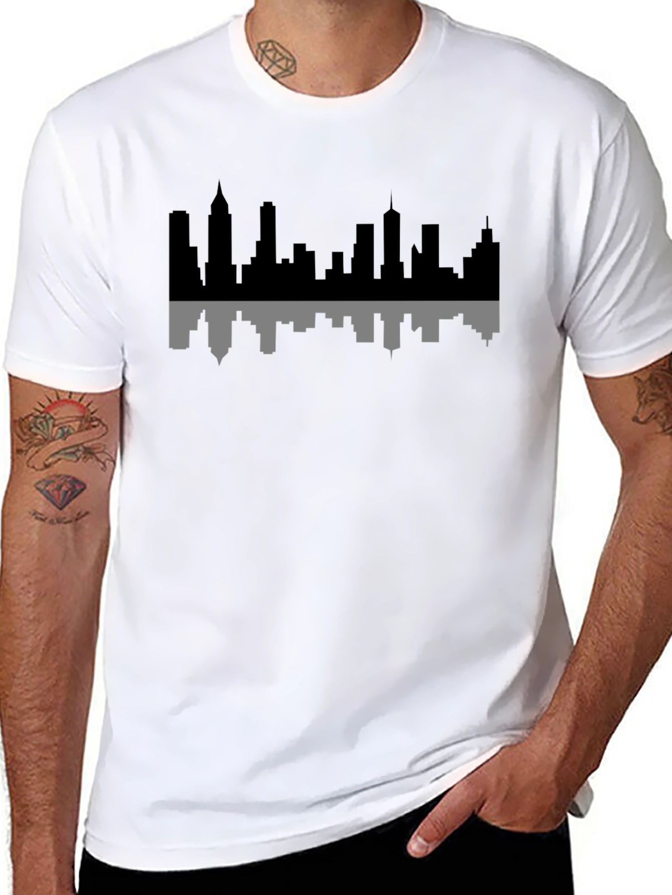 Cityscape Reflection Graphic Tee