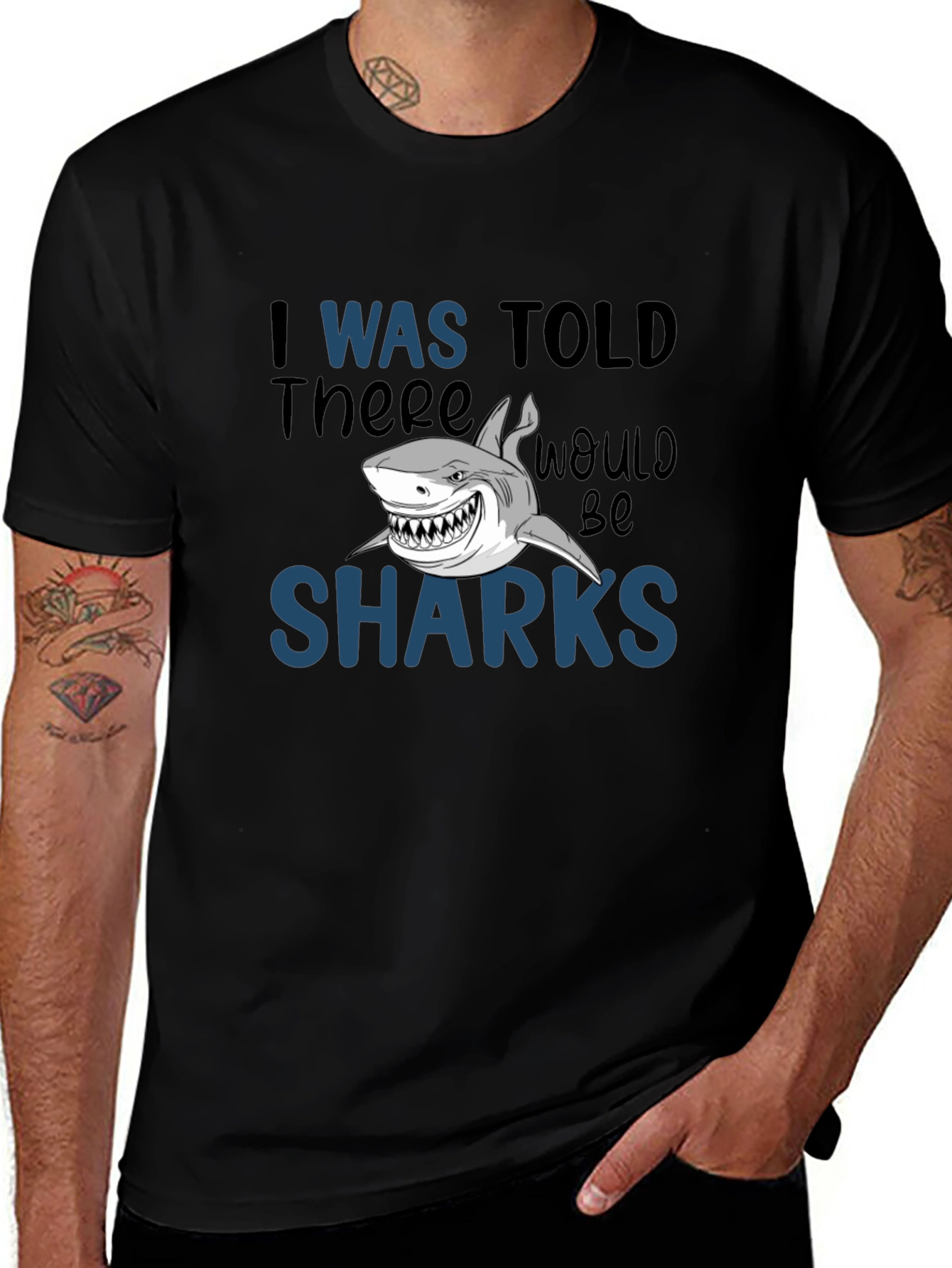 Shark Graphic T-Shirt - Humorous Design