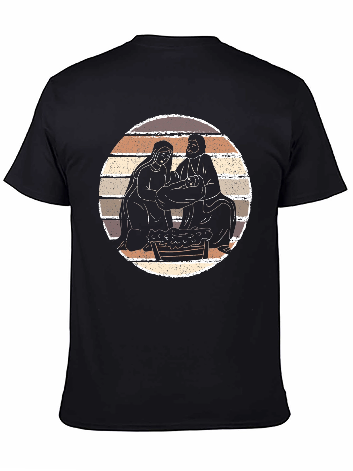 Nativity Scene Graphic Tee - Black
