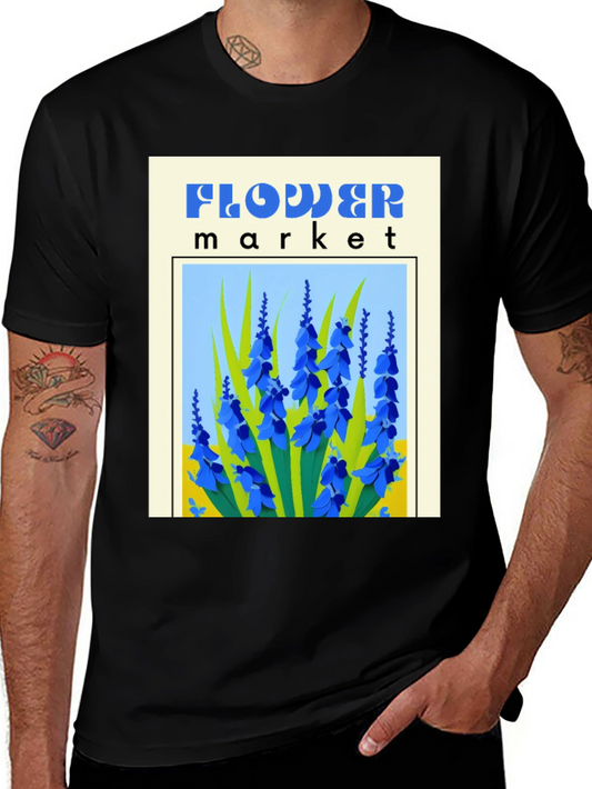 Flower Market Graphic Tee - Stylish Unisex T-Shirt
