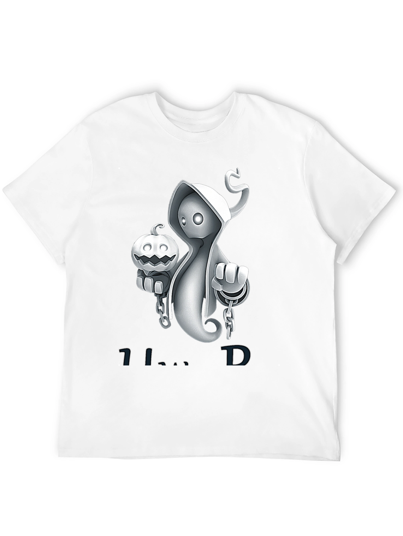 Spooky Ghost Pumpkin Halloween T-Shirt