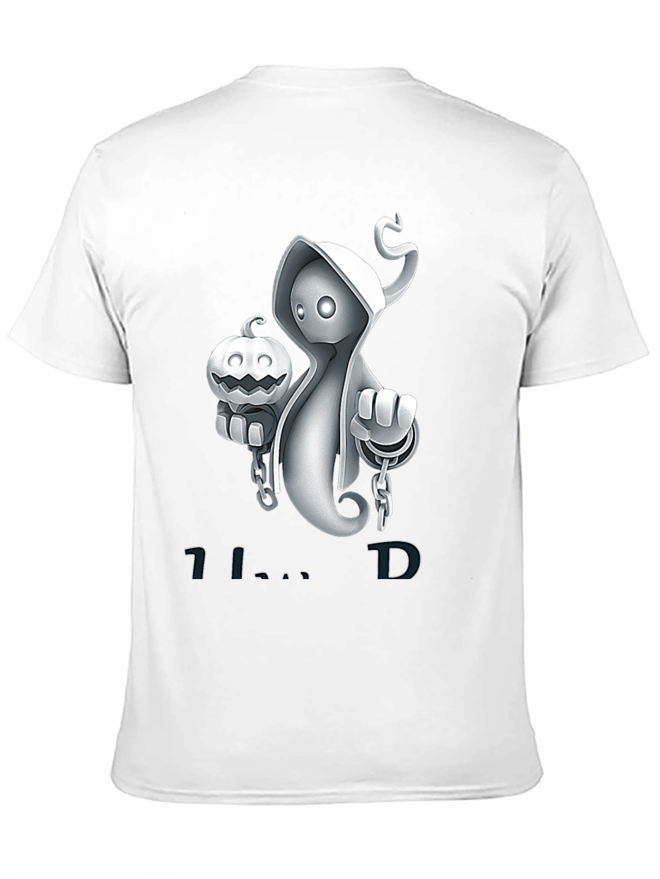 Spooky Ghost Pumpkin Halloween T-Shirt