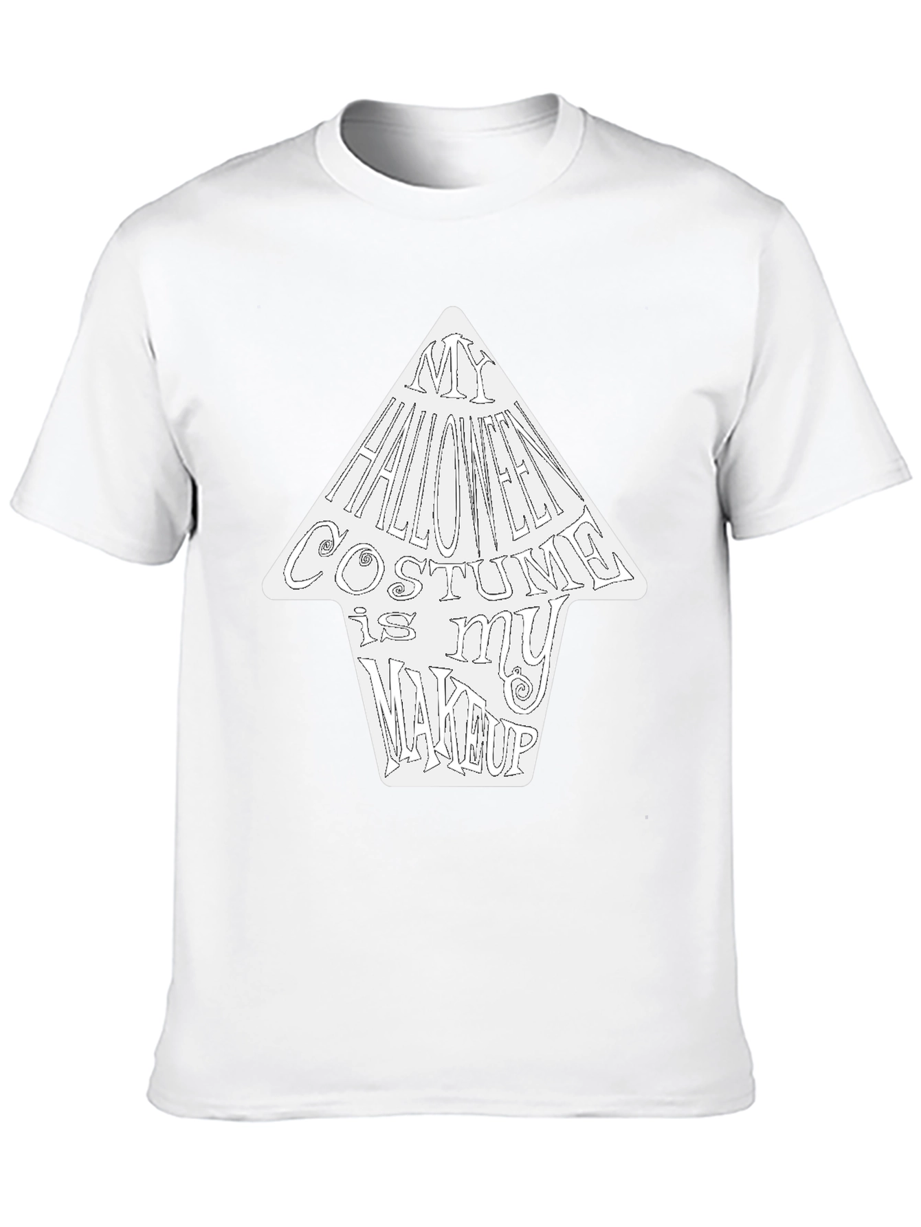 Halloween Costume Makeup T-Shirt - Funny Graphic Tee