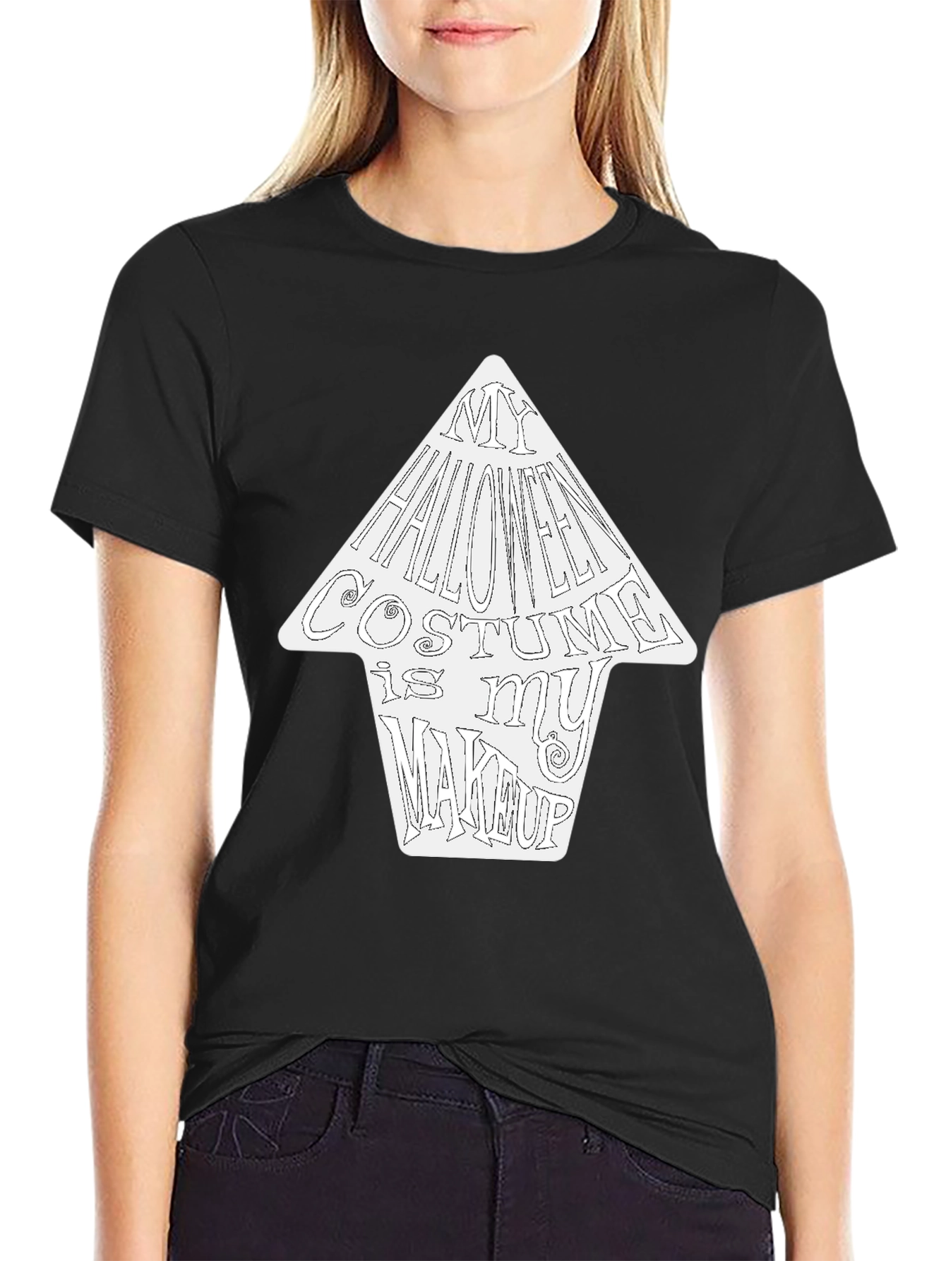 Halloween Costume Makeup T-Shirt - Funny Graphic Tee