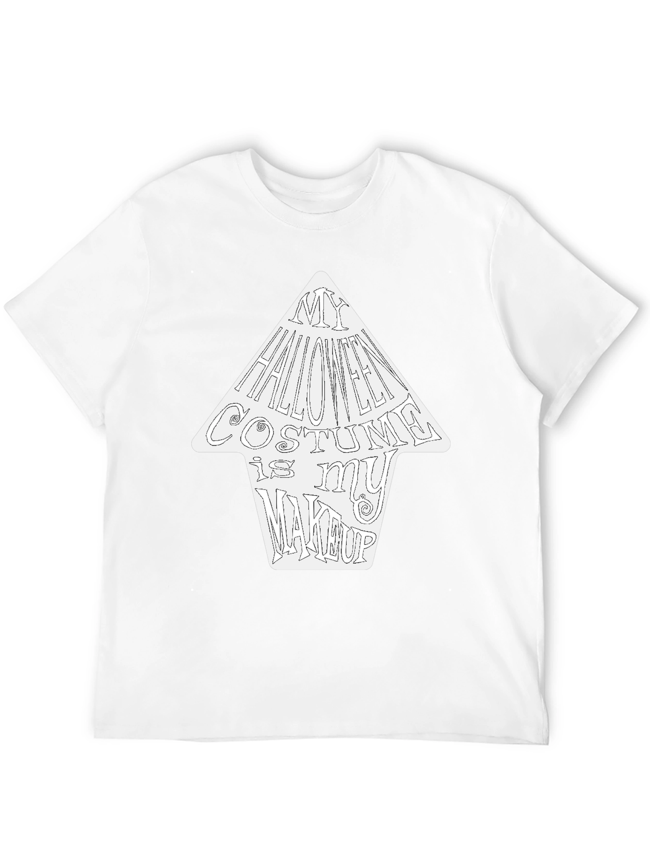 Halloween Costume Makeup T-Shirt - Funny Graphic Tee