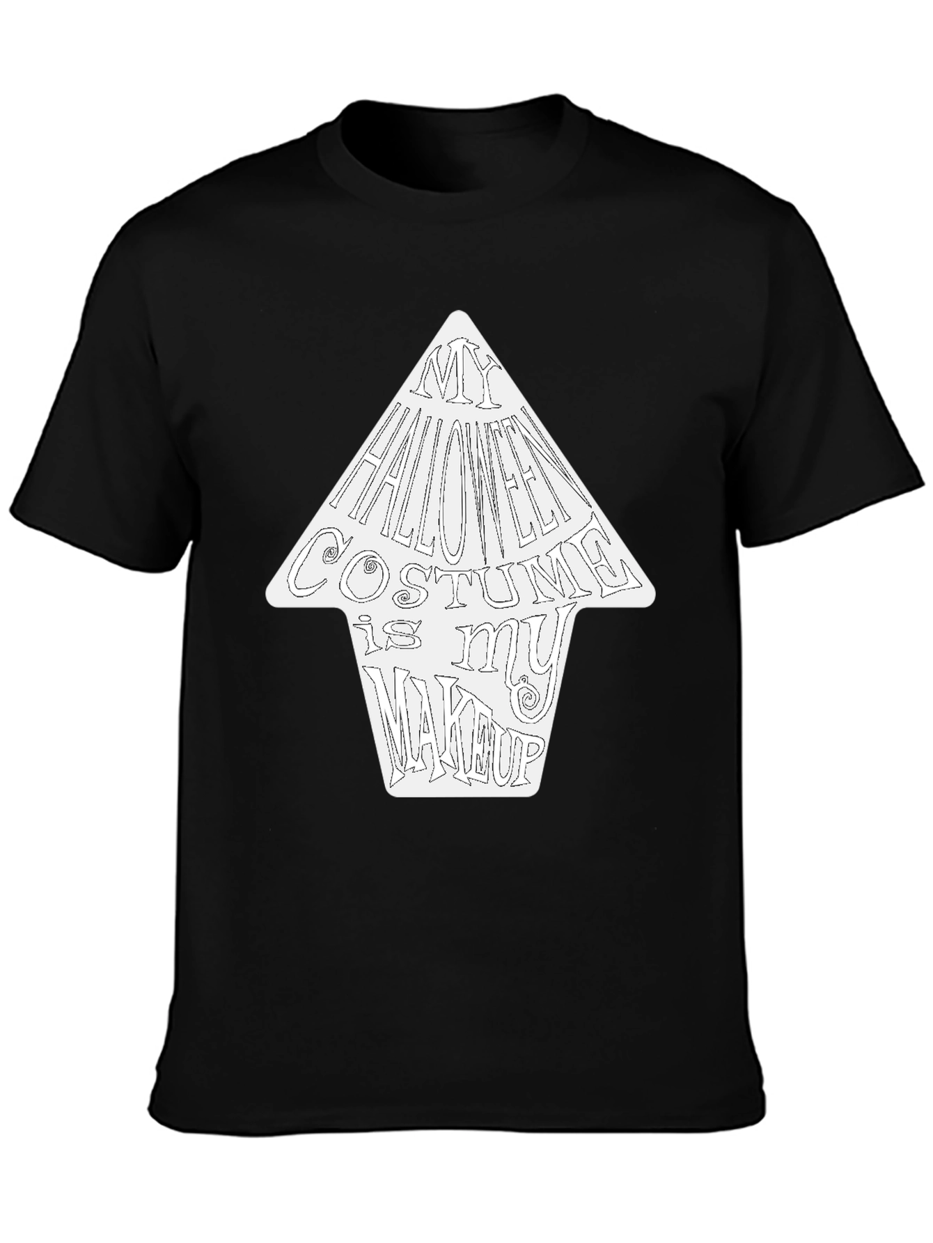 Halloween Costume Makeup T-Shirt - Funny Graphic Tee