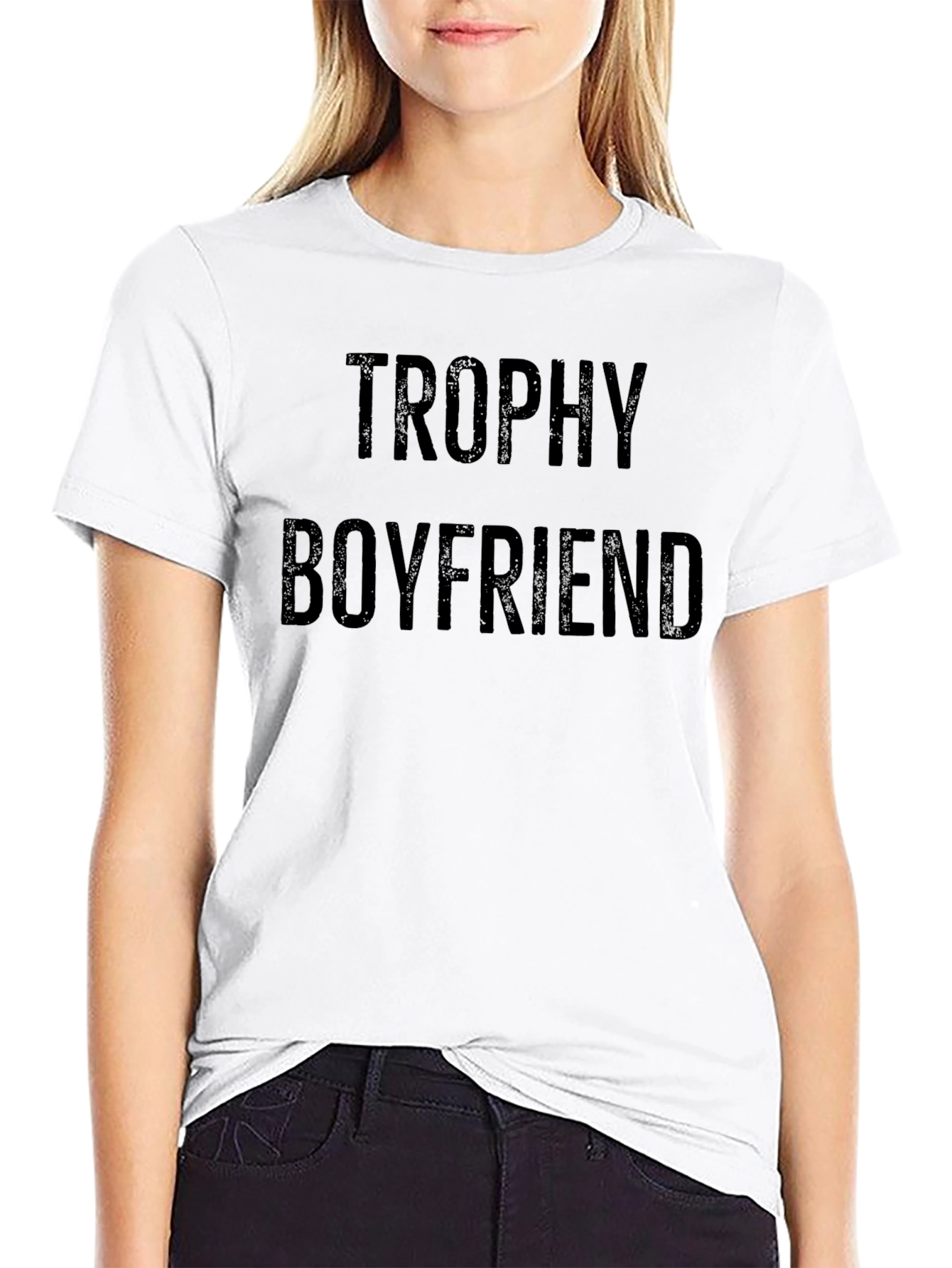Trophy Boyfriend Graphic Tee - Black