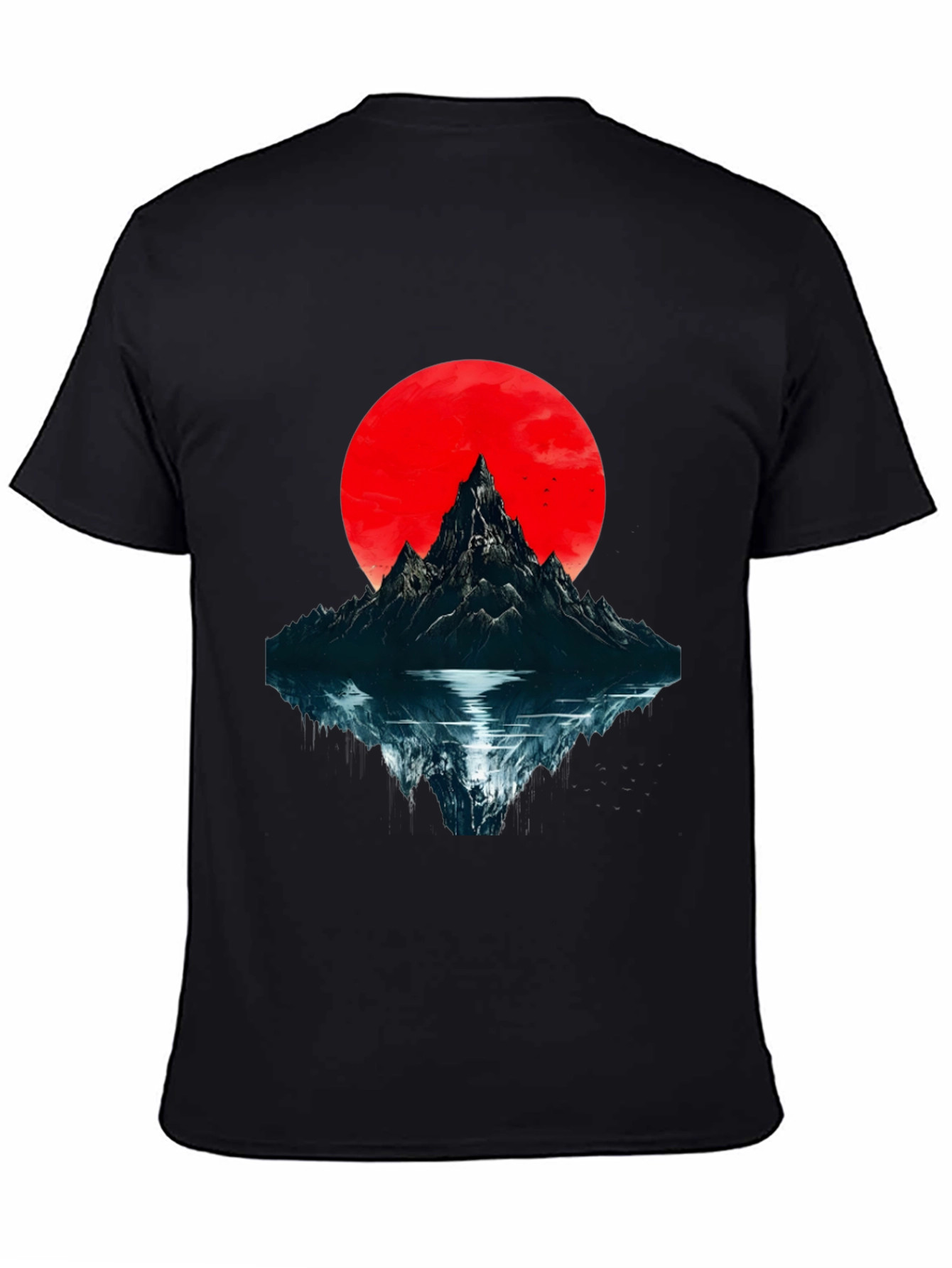 Mountain & Moon Graphic T-Shirt - Black