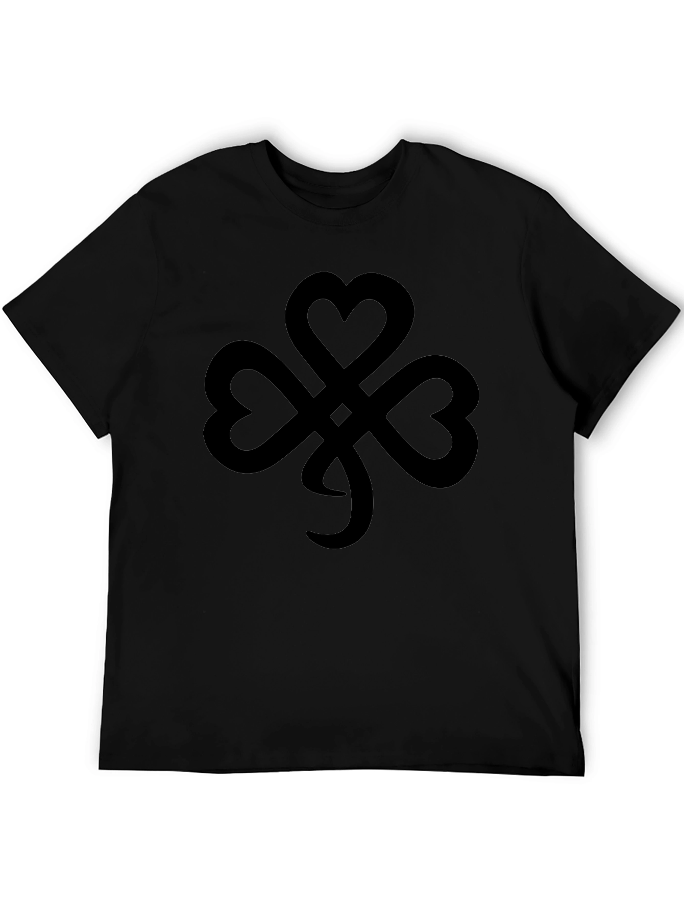 Stylish Black Shamrock T-Shirt