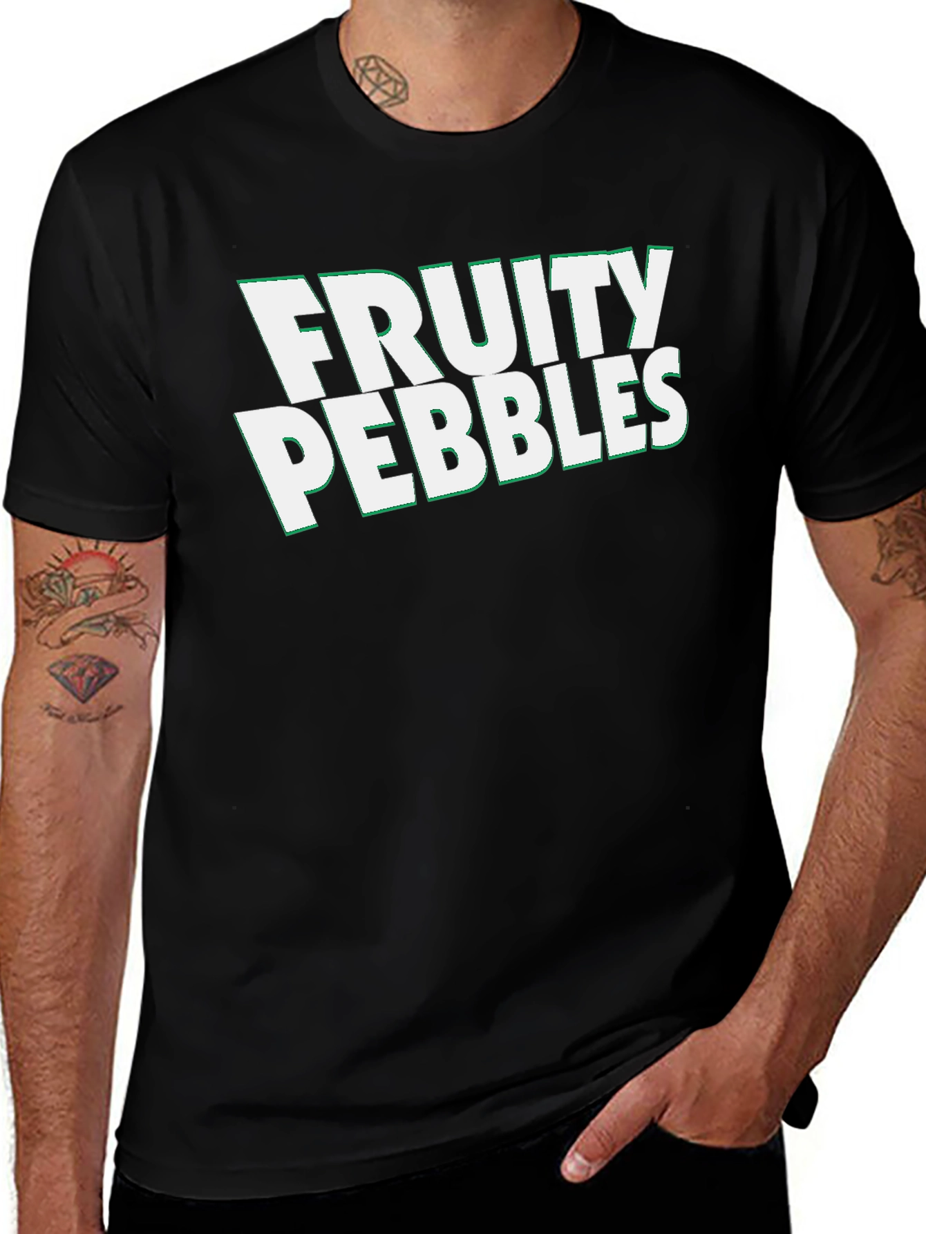 Fruity Pebbles Black Graphic Tee