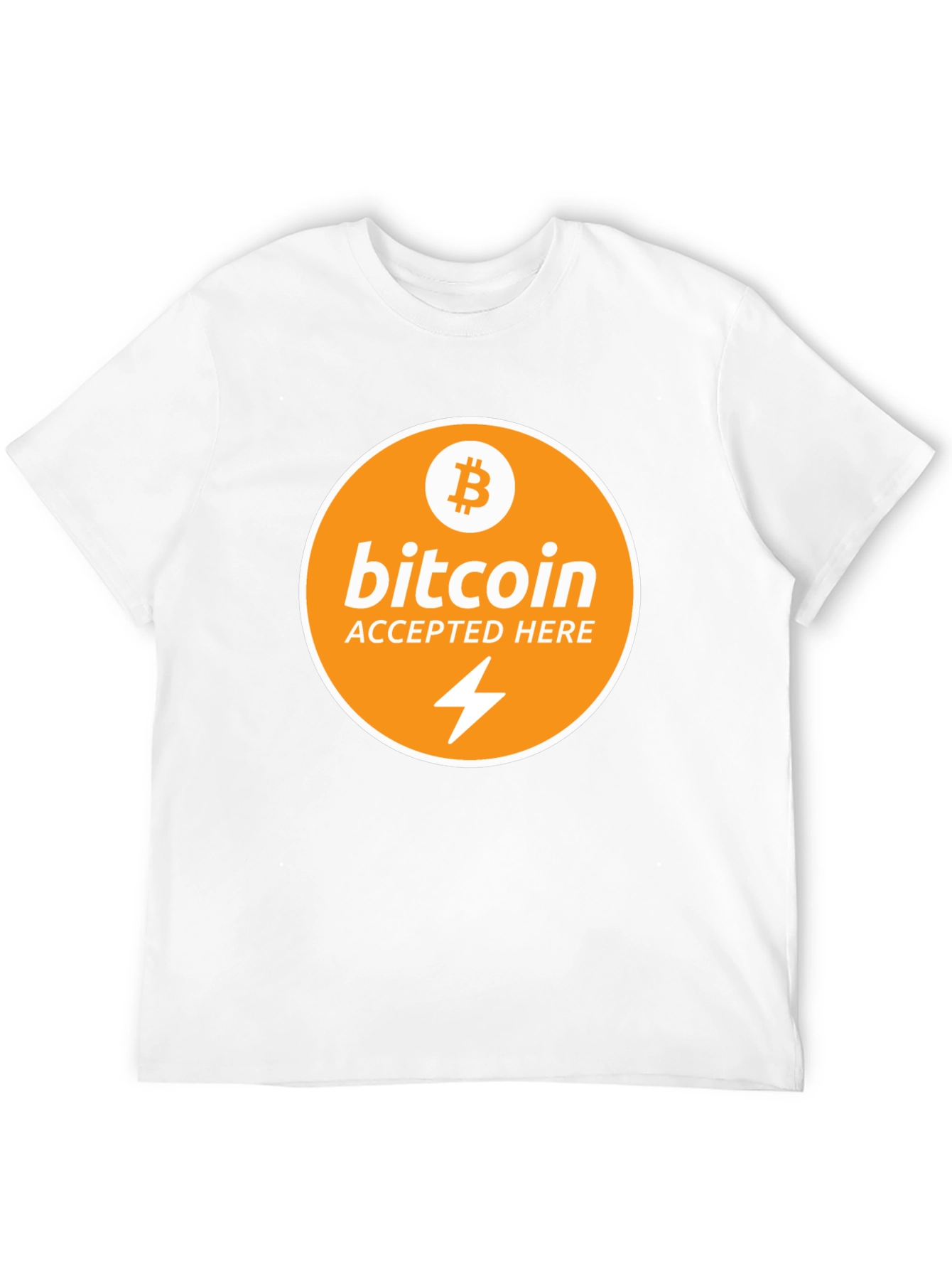 Bitcoin Accepted Here Black T-Shirt Crypto