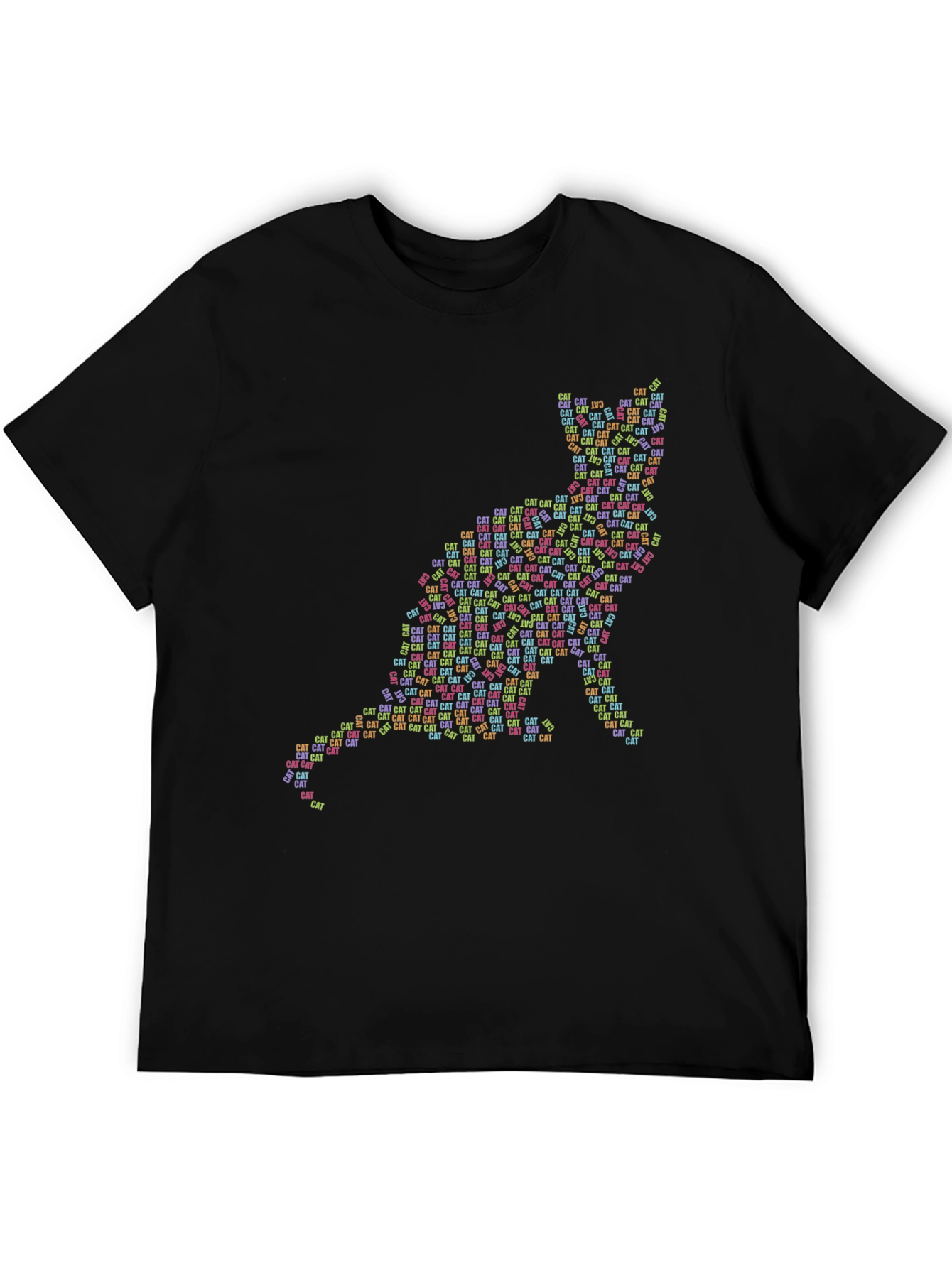 Cat Word Art Graphic T-Shirt