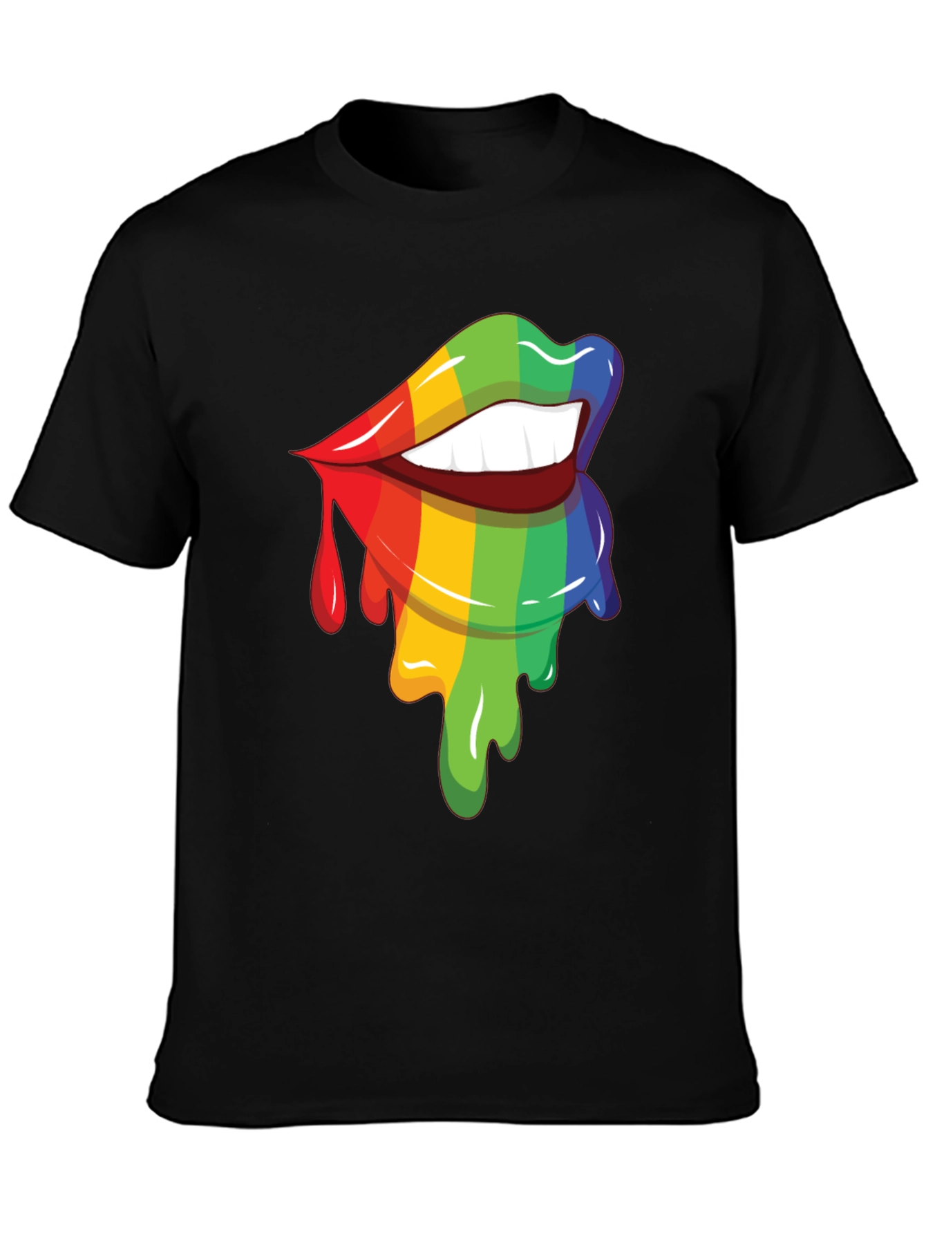 Rainbow Lips Graphic Tee - Pride Apparel