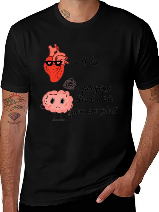 Heart and Brain T-Shirt - Funny Anatomy Graphic Tee