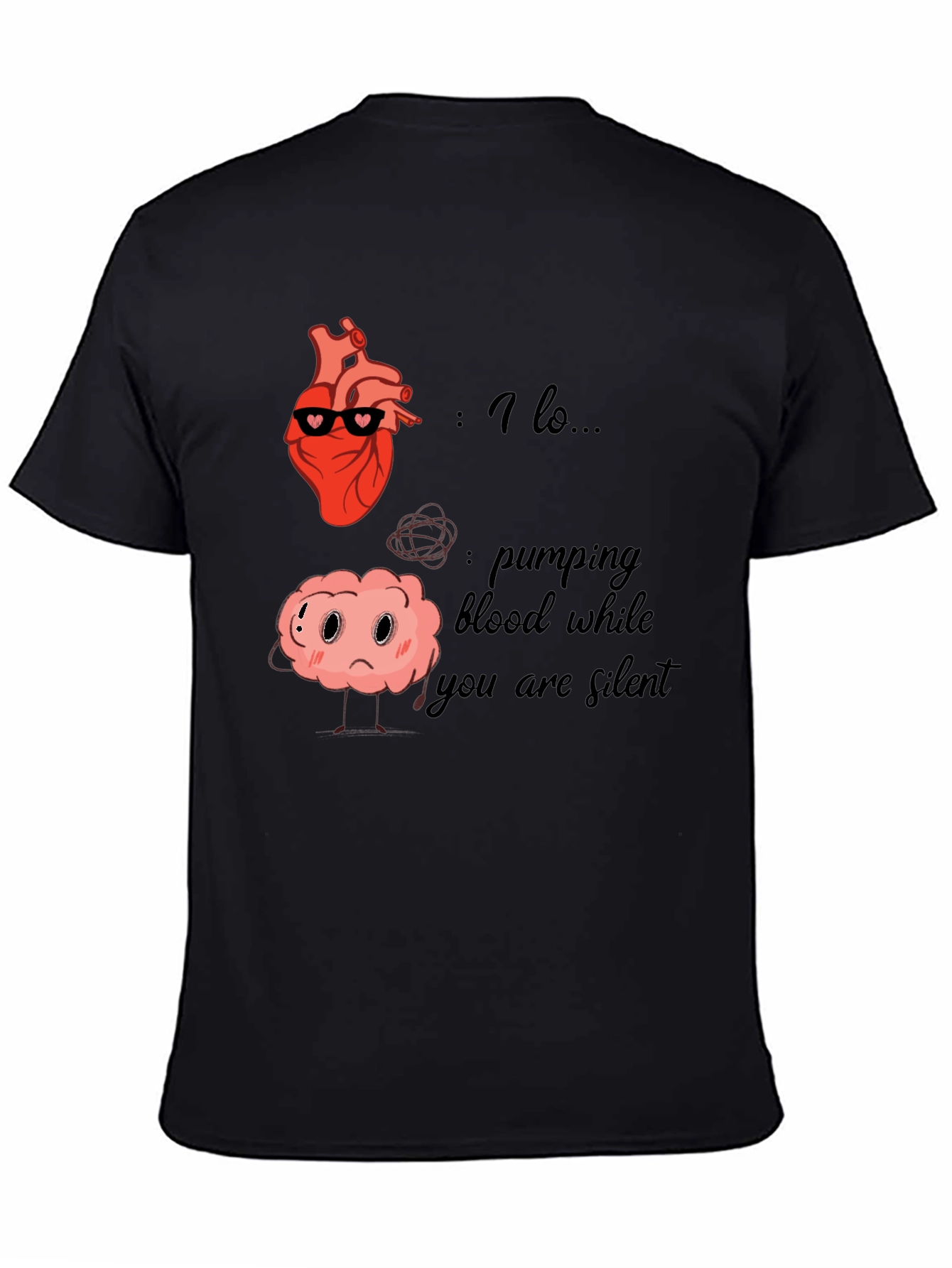 Heart and Brain T-Shirt - Funny Anatomy Graphic Tee