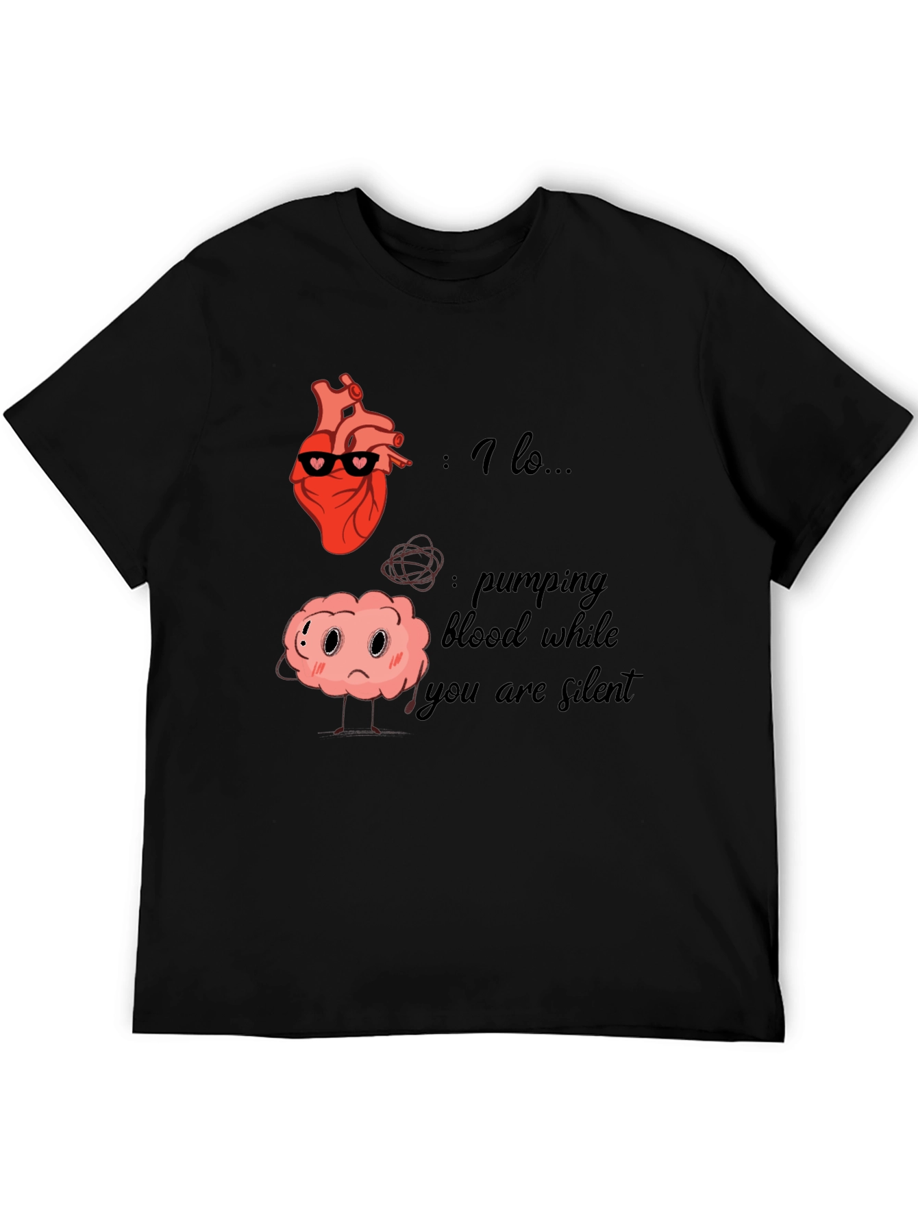 Heart and Brain T-Shirt - Funny Anatomy Graphic Tee