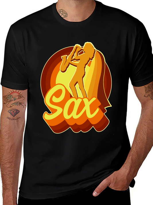 Retro Saxophone Player Graphic T-Shirt