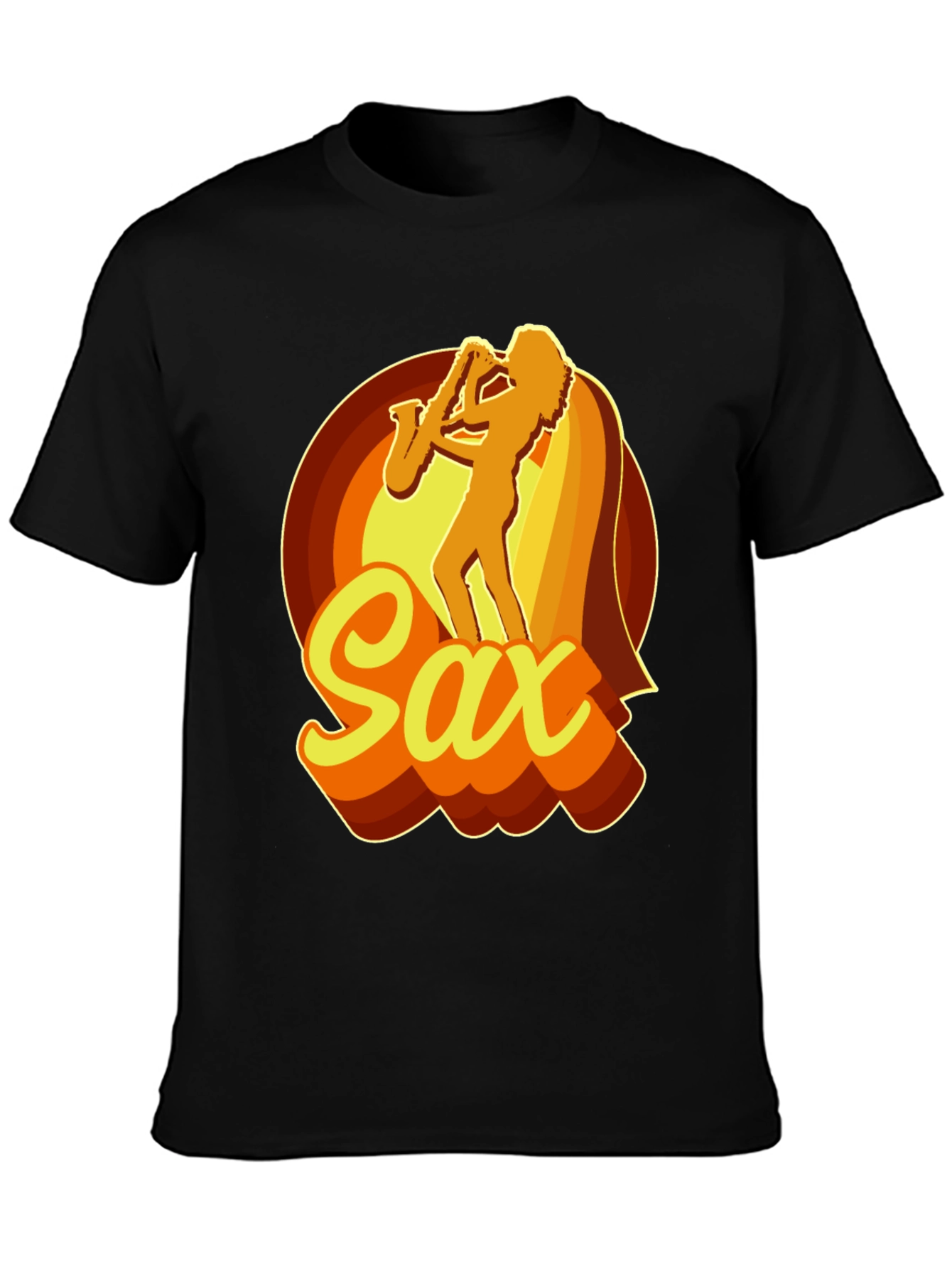 Retro Saxophone Player Graphic T-Shirt