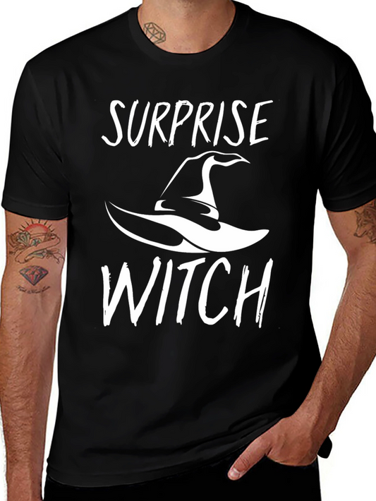 Surprise Witch Graphic Tee - Halloween Party Shirt