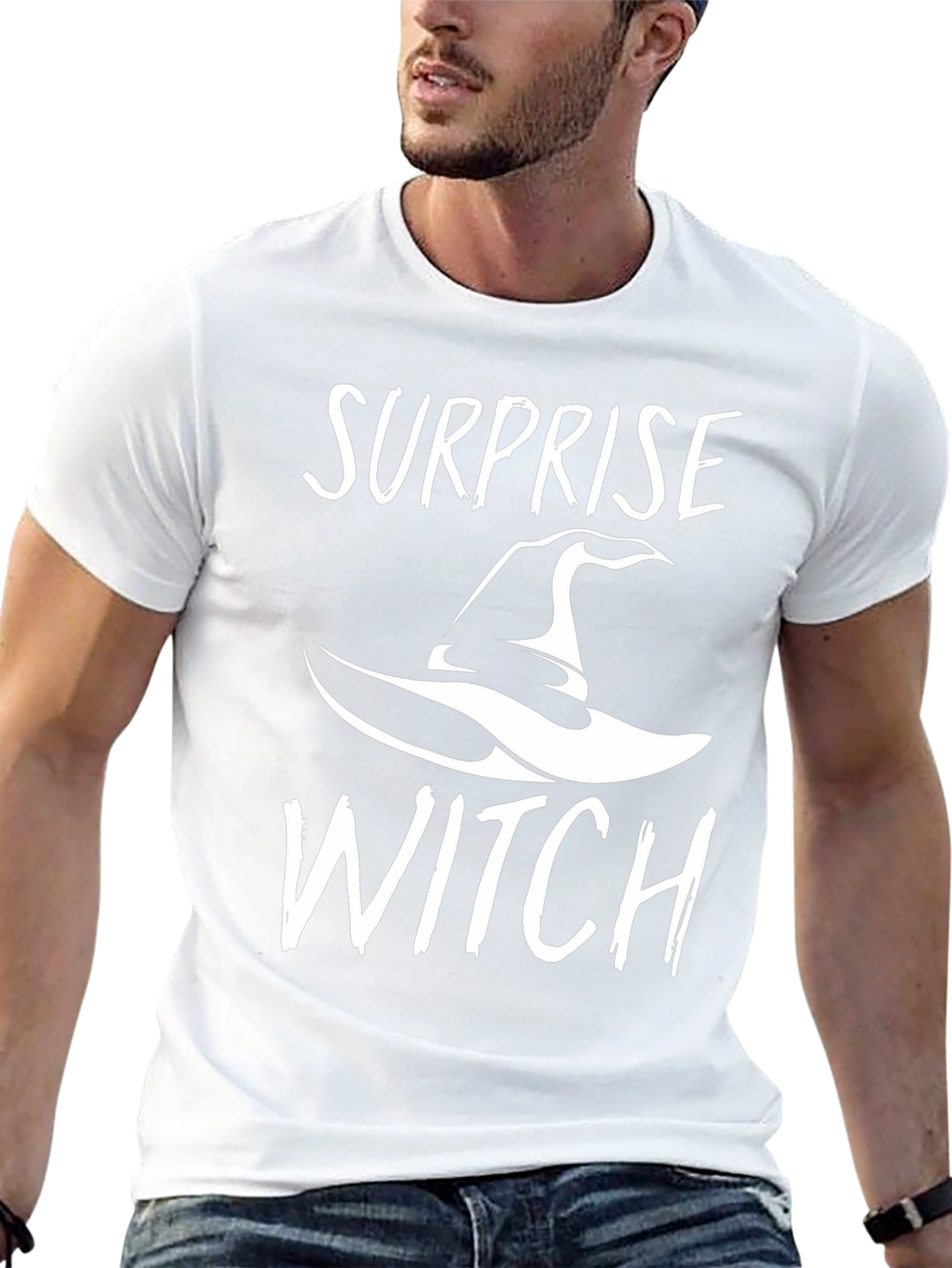 Surprise Witch Graphic Tee - Halloween Party Shirt