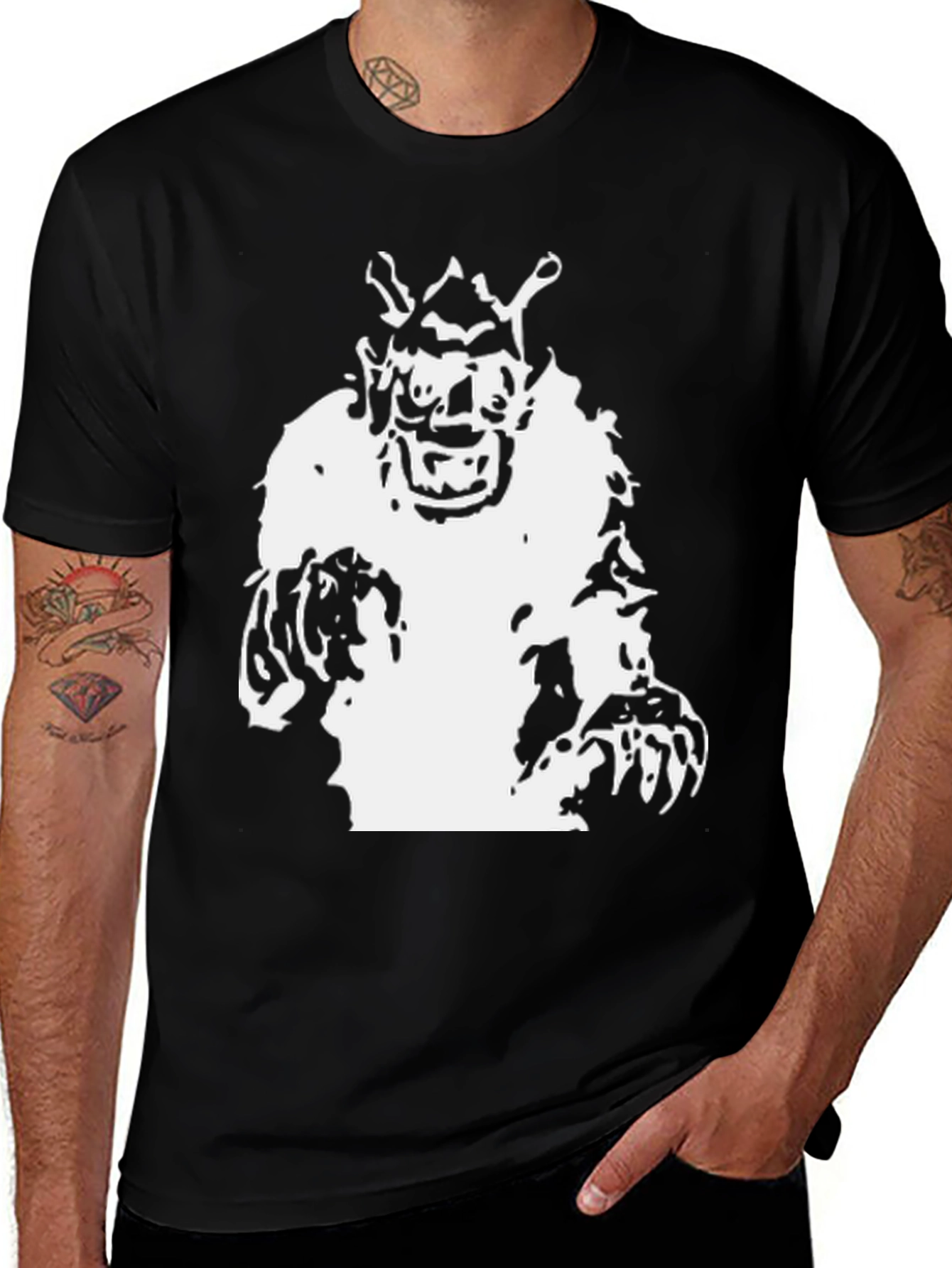 Monster Graphic Black T-Shirt