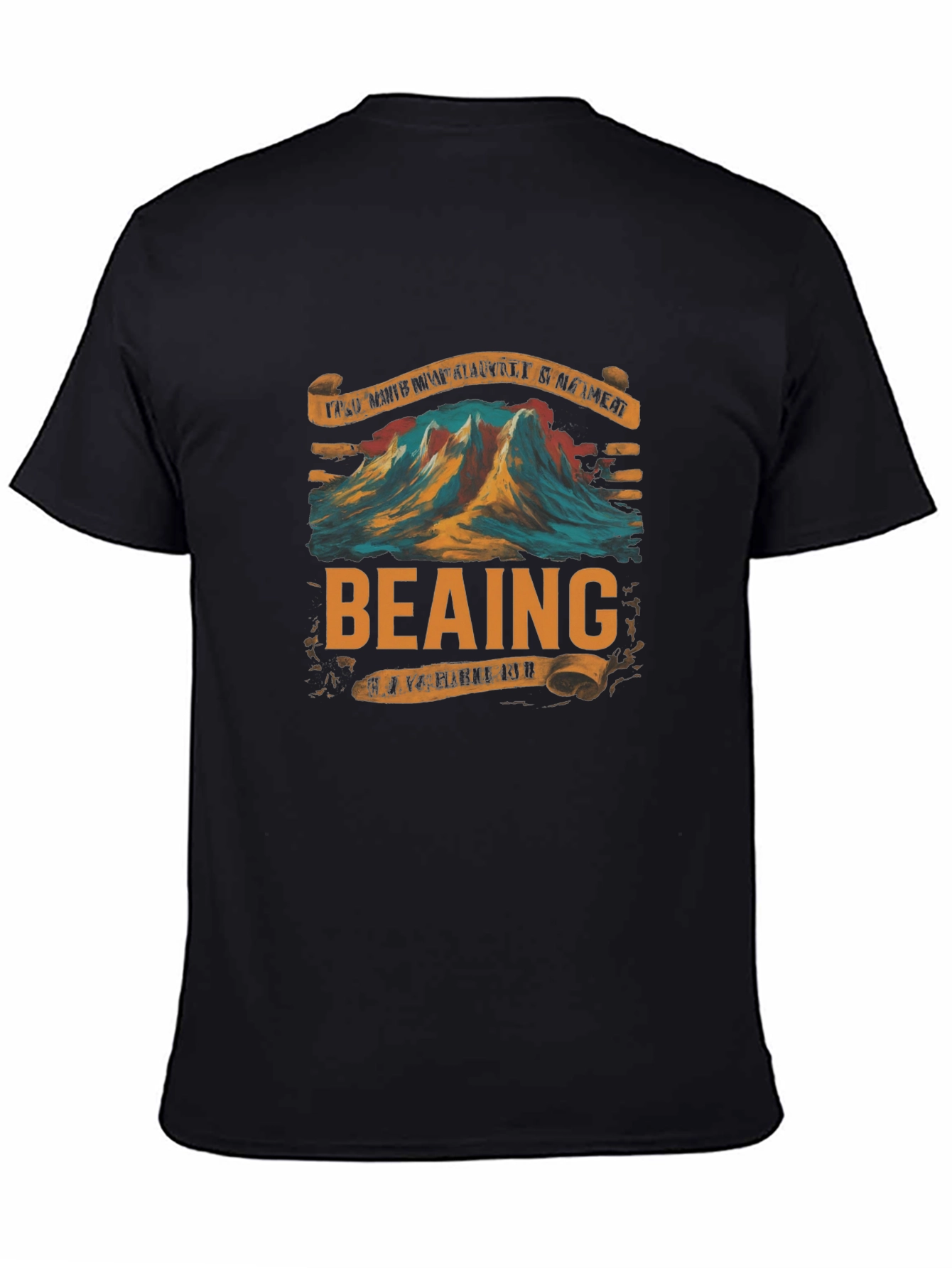 Retro BEAING Mountain Graphic T-Shirt