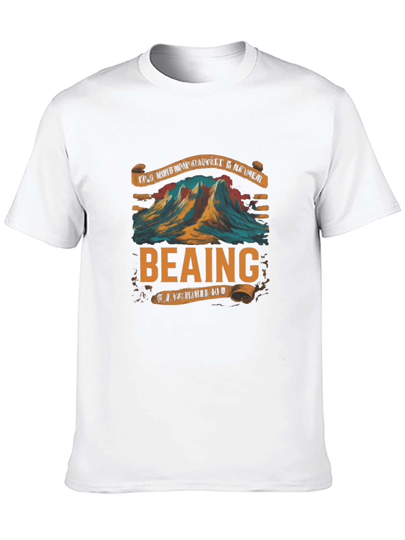 Retro BEAING Mountain Graphic T-Shirt