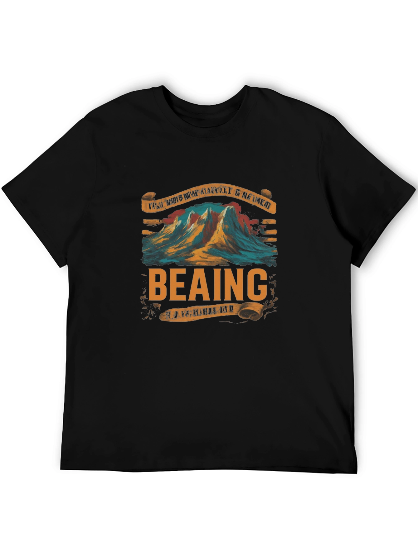 Retro BEAING Mountain Graphic T-Shirt