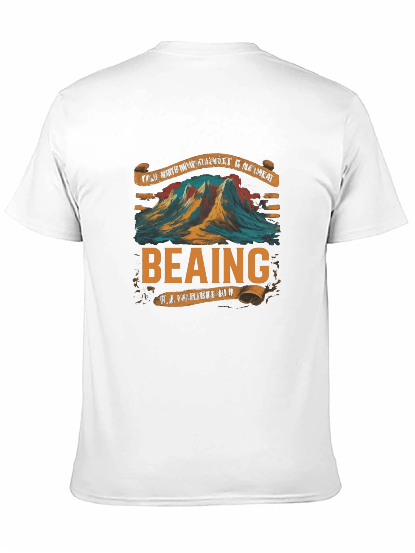 Retro BEAING Mountain Graphic T-Shirt