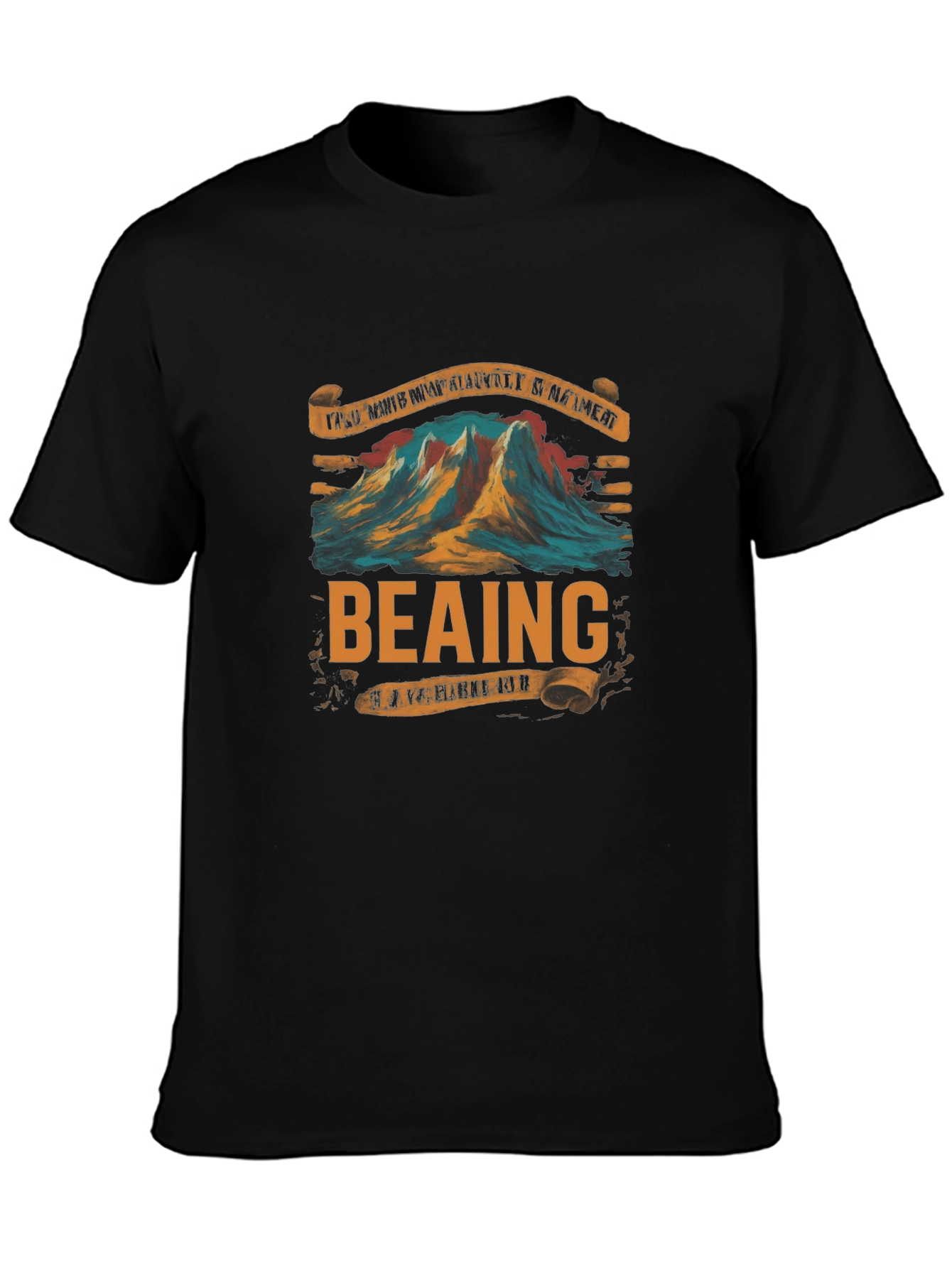 Retro BEAING Mountain Graphic T-Shirt