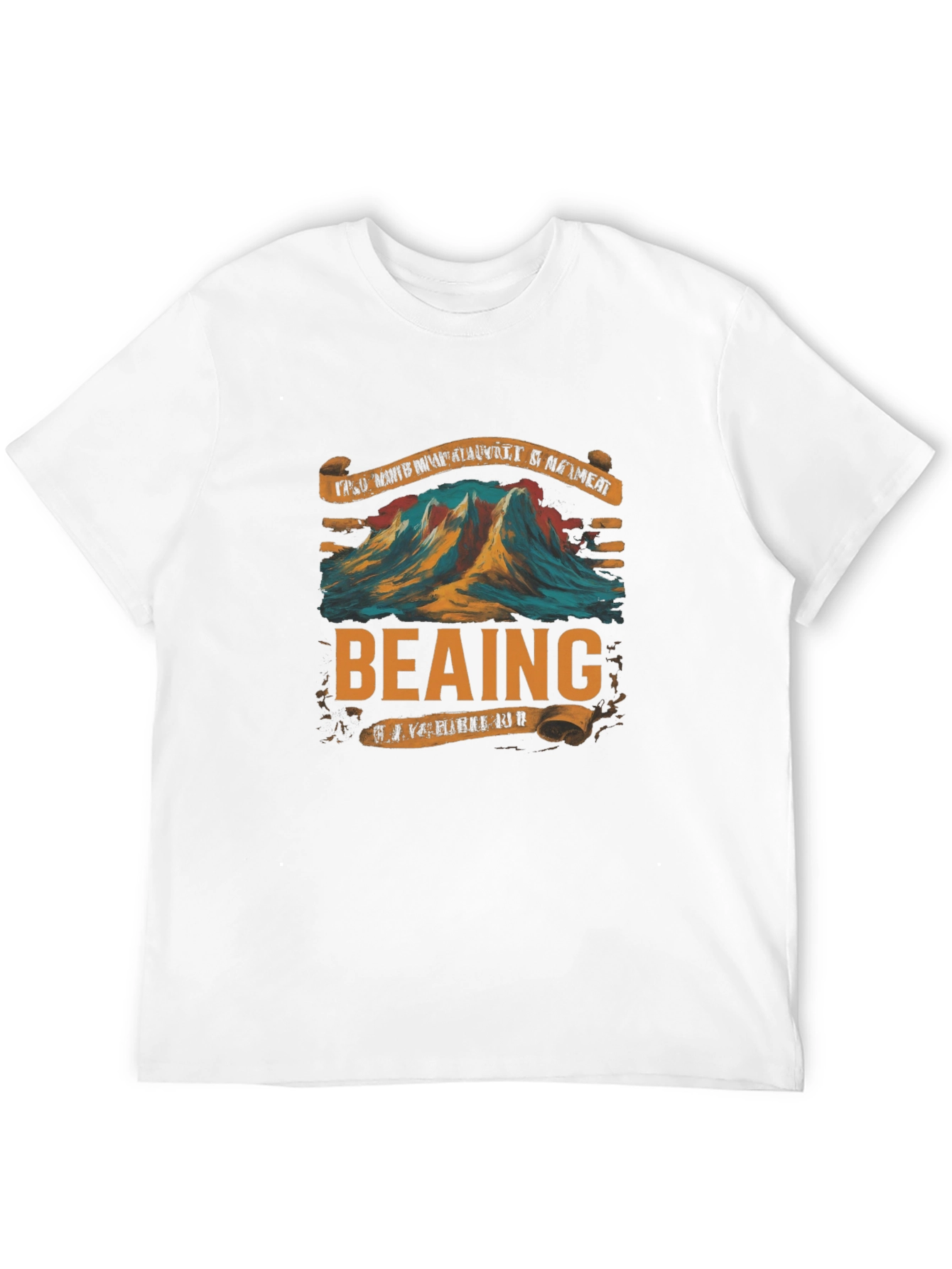 Retro BEAING Mountain Graphic T-Shirt