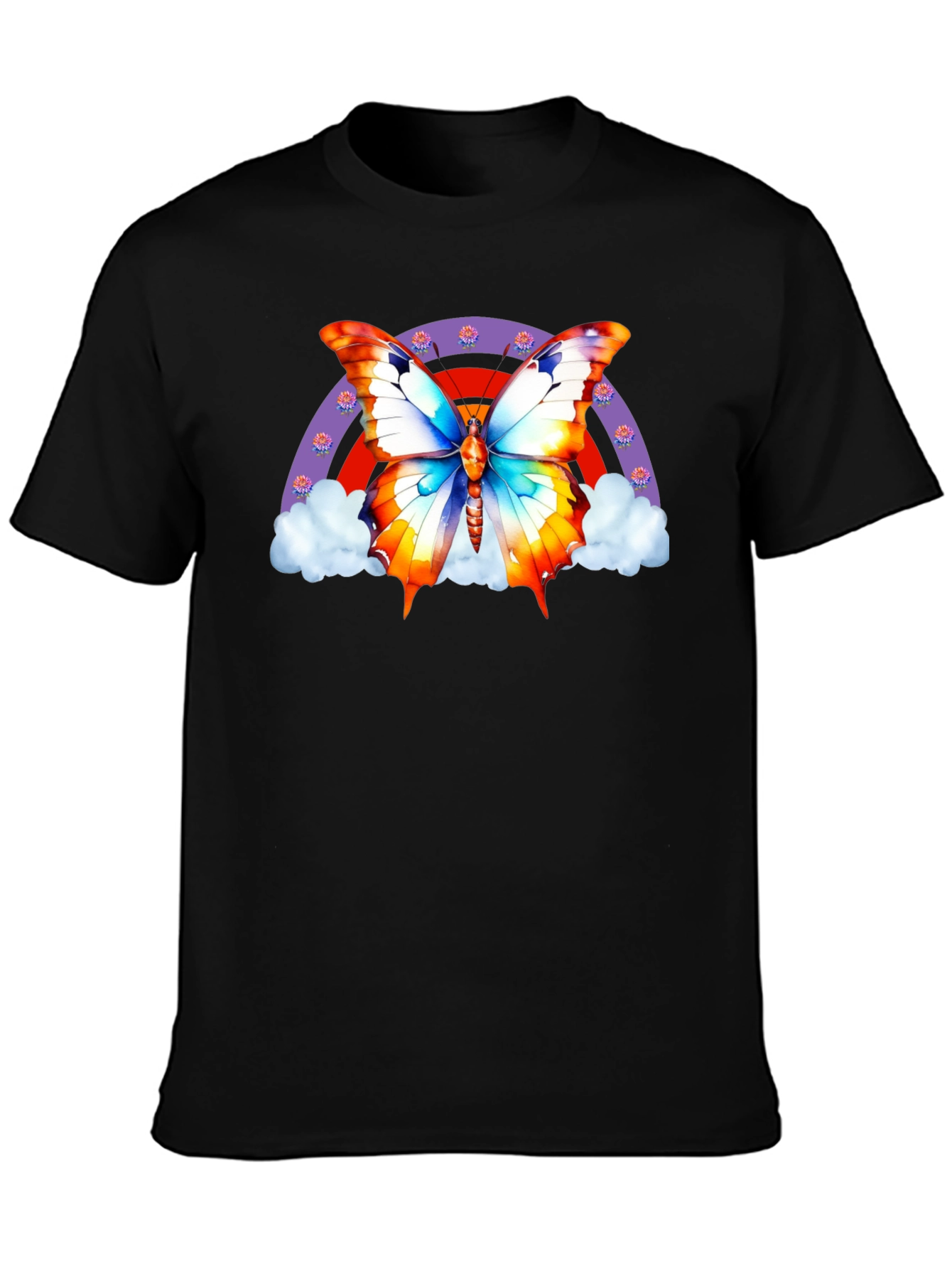 Butterfly Rainbow T-Shirt - Stylish Graphic Tee