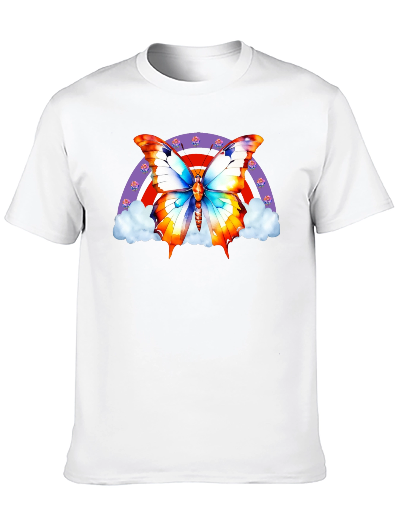 Butterfly Rainbow T-Shirt - Stylish Graphic Tee