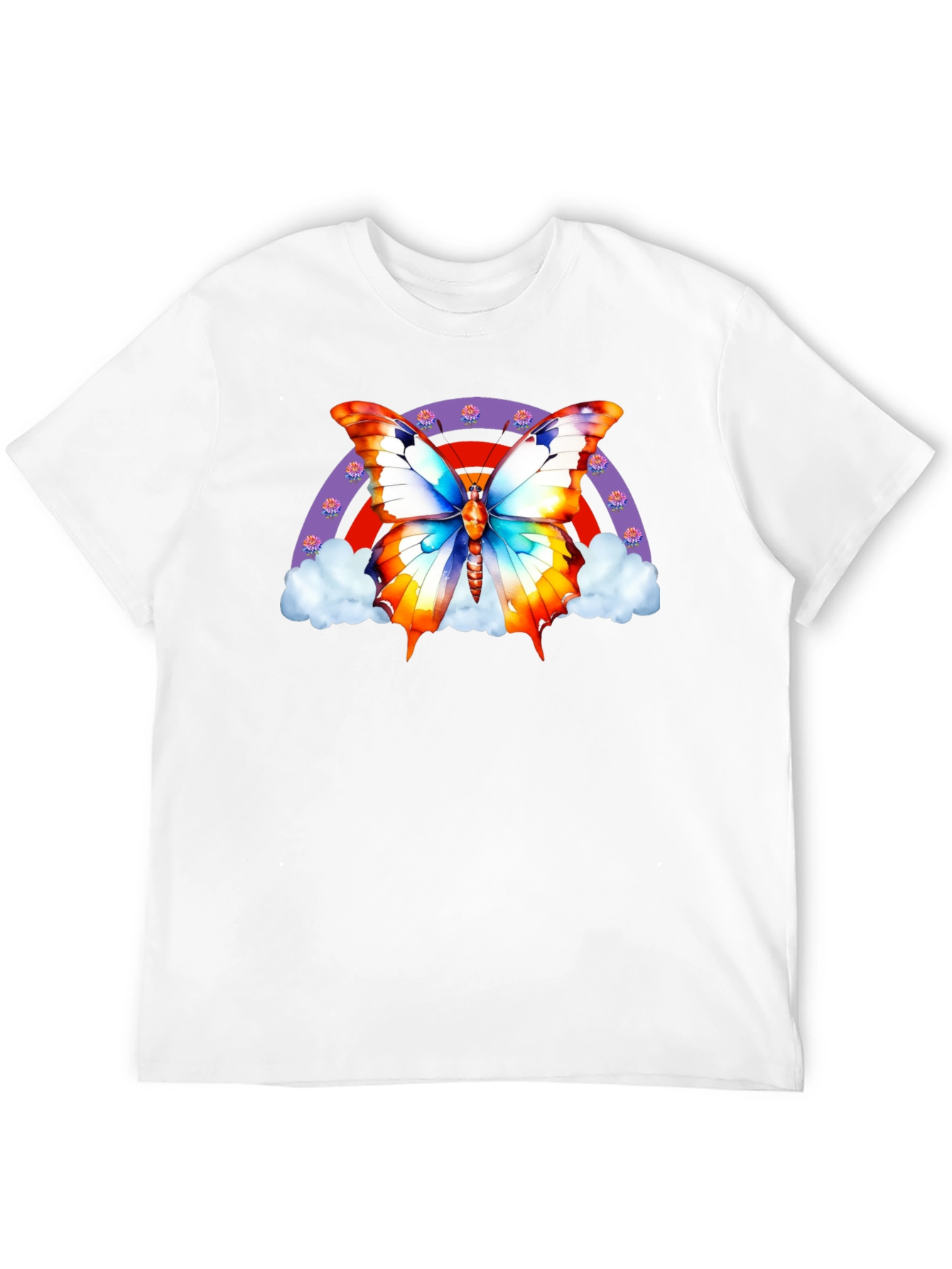 Butterfly Rainbow T-Shirt - Stylish Graphic Tee