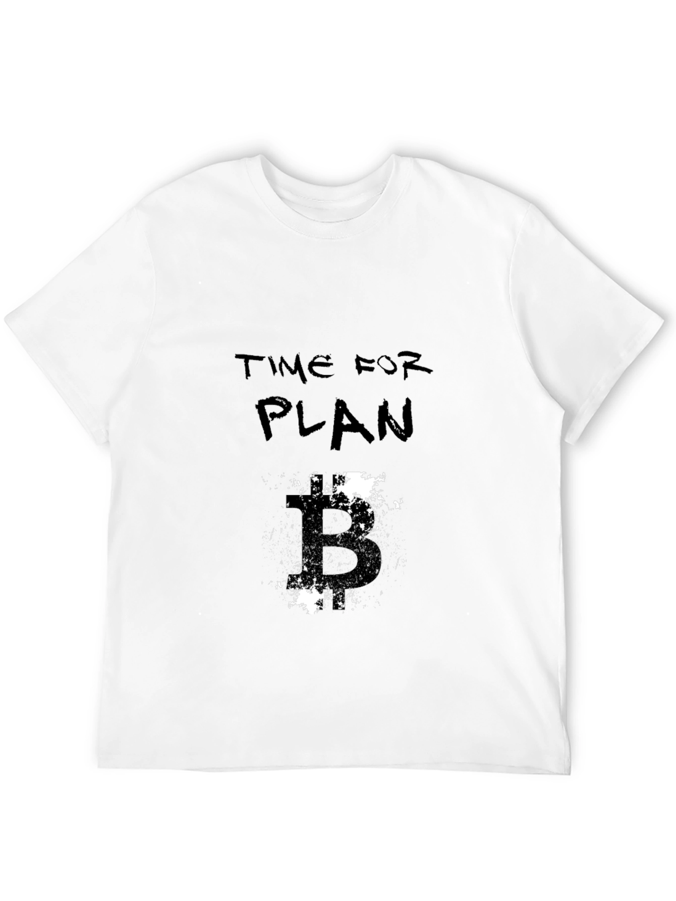 Time For Plan Black Graphic Tee