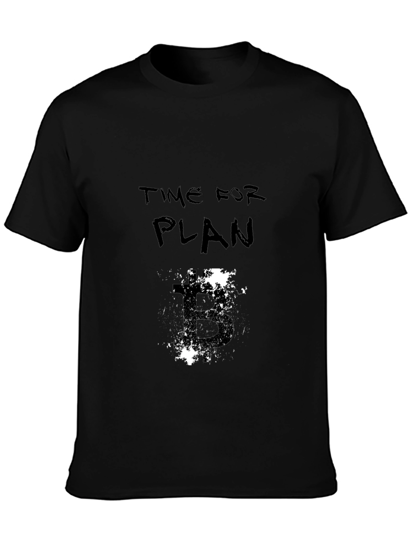 Time For Plan Black Graphic Tee