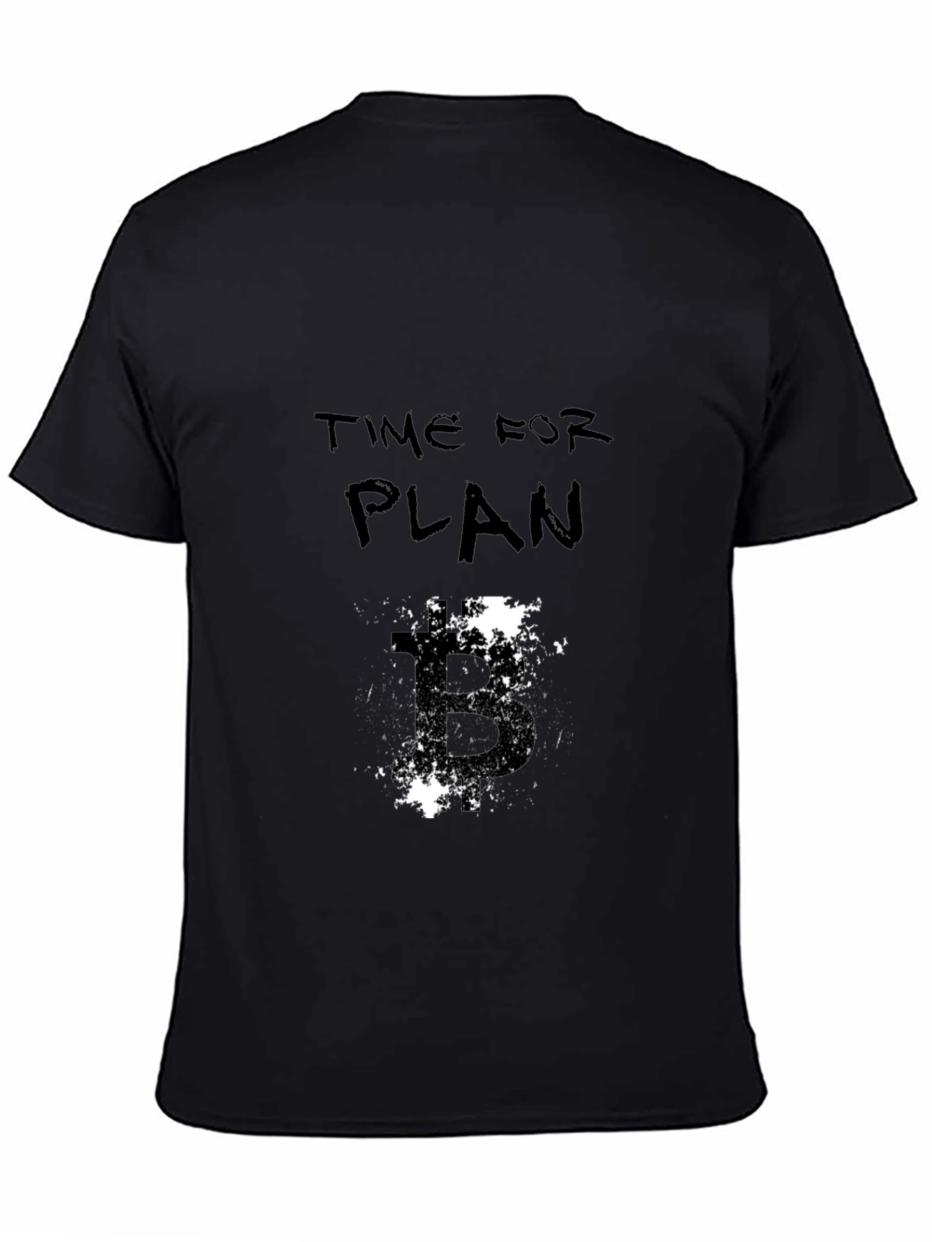 Time For Plan Black Graphic Tee