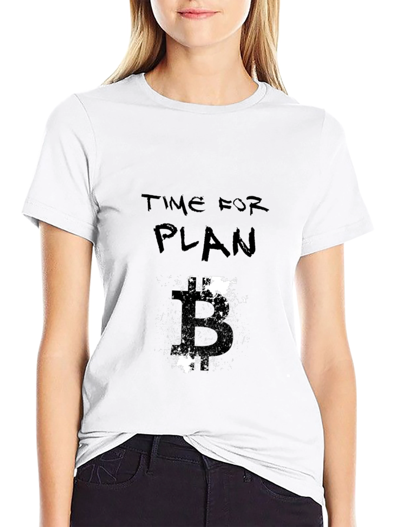 Time For Plan Black Graphic Tee