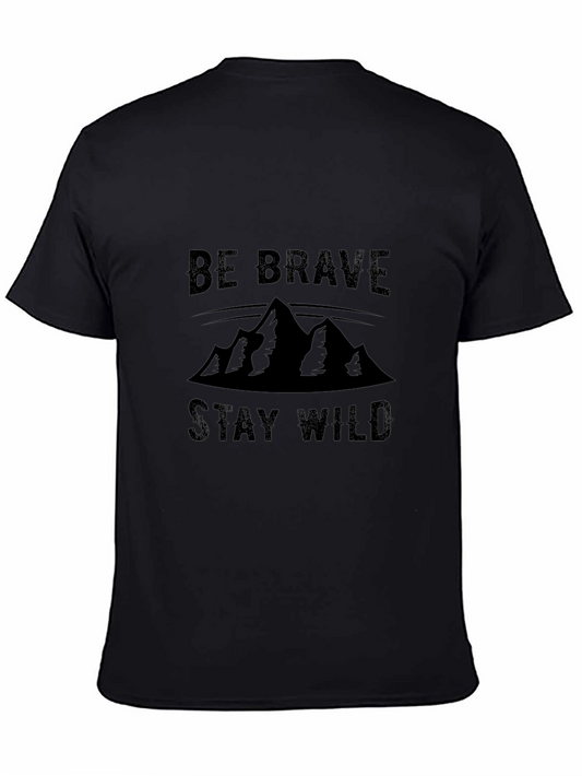 Be Brave Stay Wild Mountain Graphic Tee