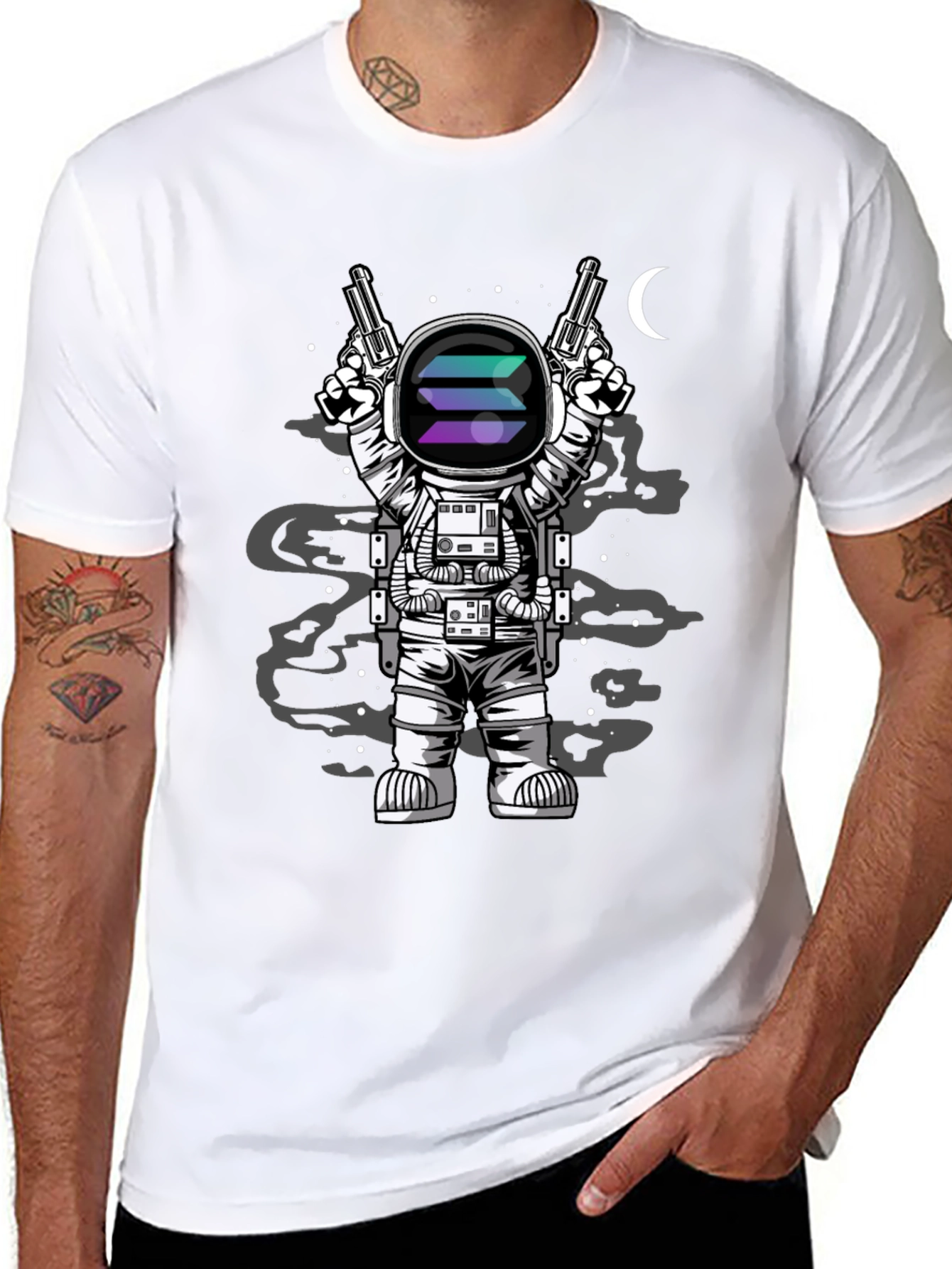 Astronaut Solana Guns T-Shirt