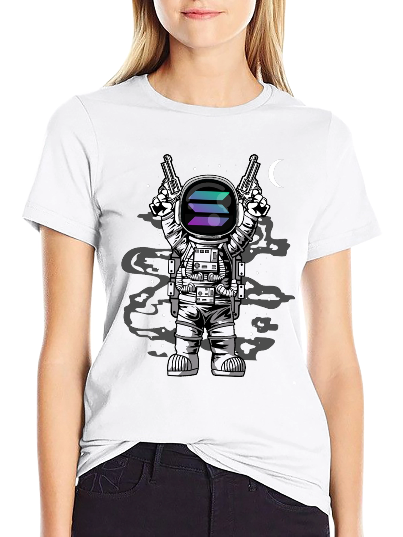 Astronaut Solana Guns T-Shirt