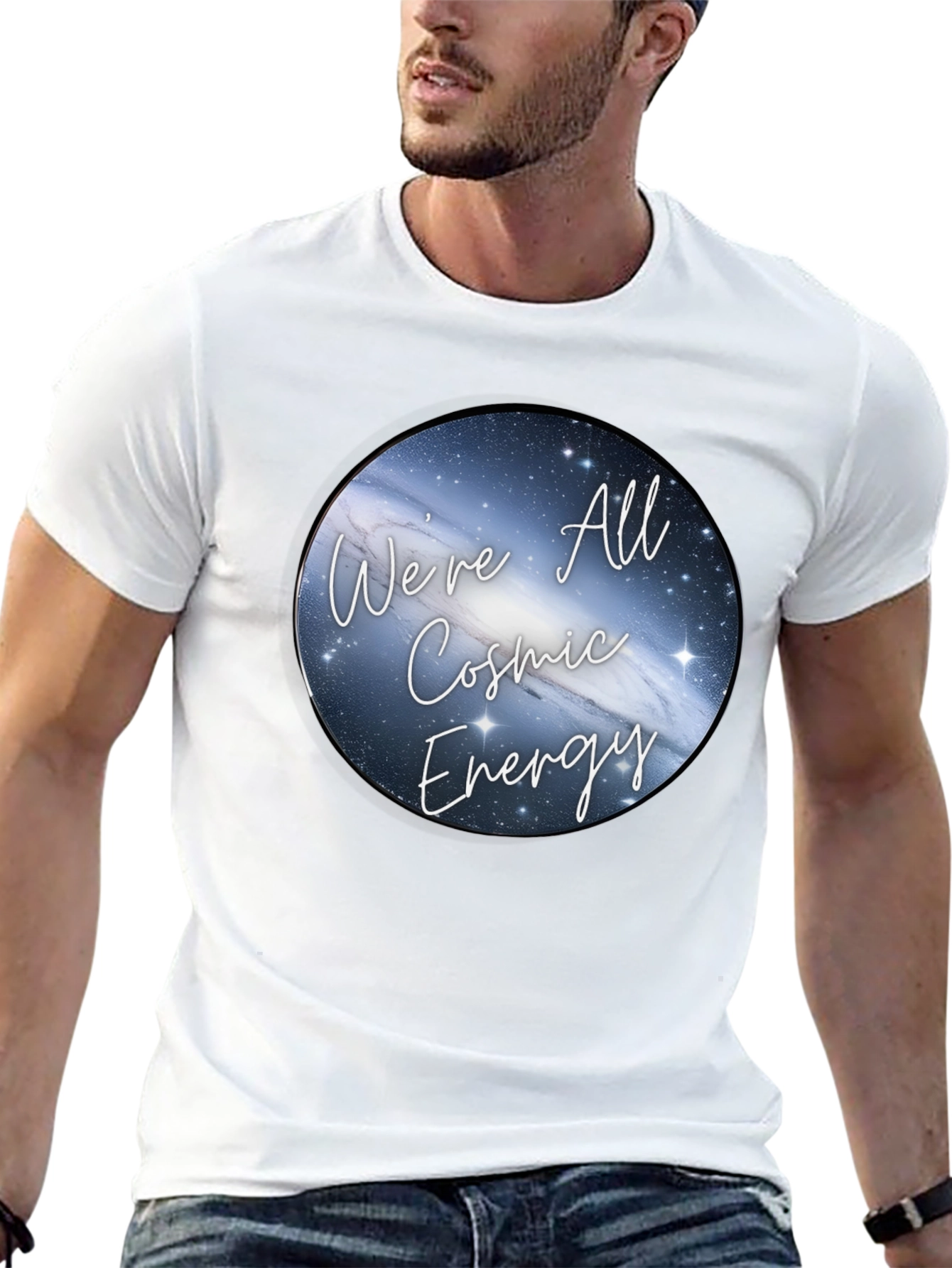 Cosmic Energy T-Shirt - Galaxy Design Tee