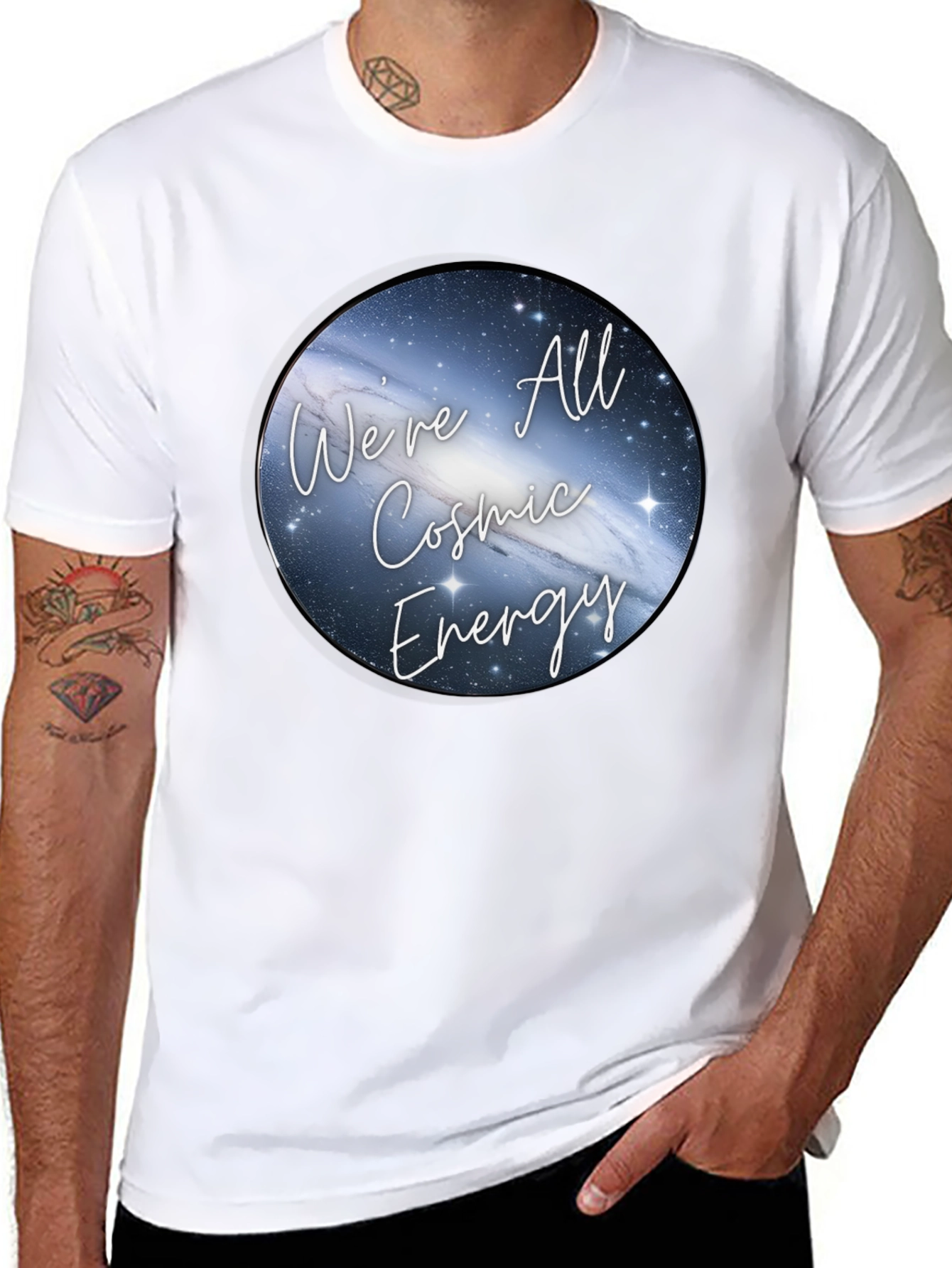 Cosmic Energy T-Shirt - Galaxy Design Tee