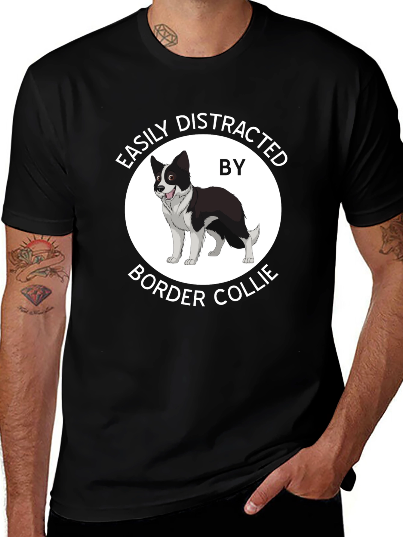 Easily Distracted Border Collie T-Shirt