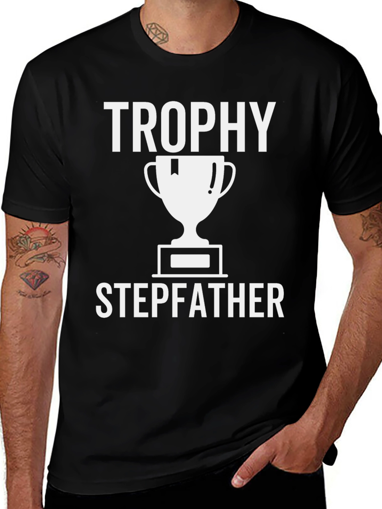 Trophy Stepfather T-Shirt - Fathers Day Gift