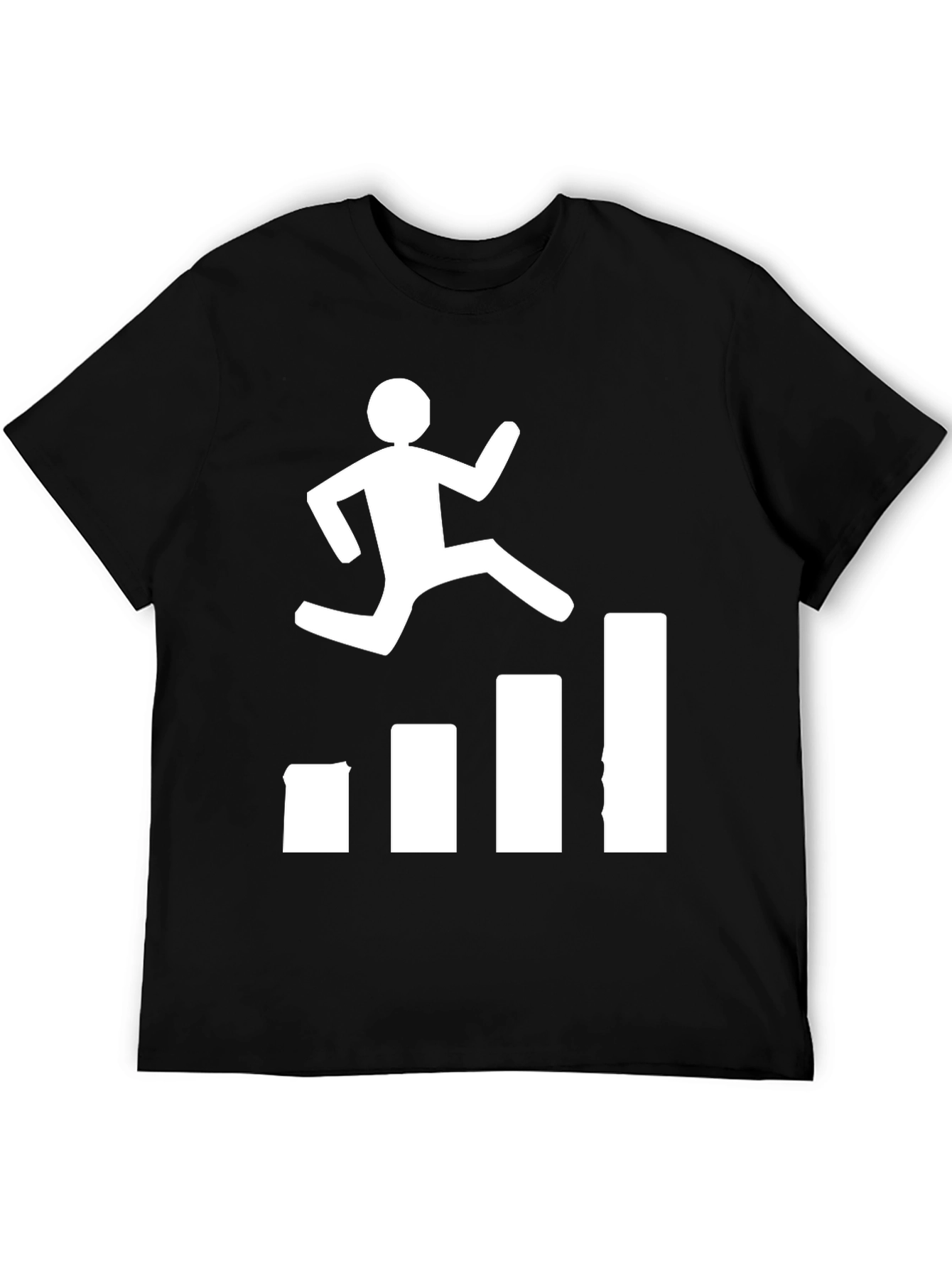 Motivational Hurdler Graphic Tee - Black