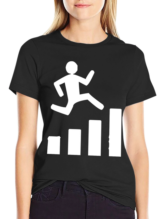 Motivational Hurdler Graphic Tee - Black